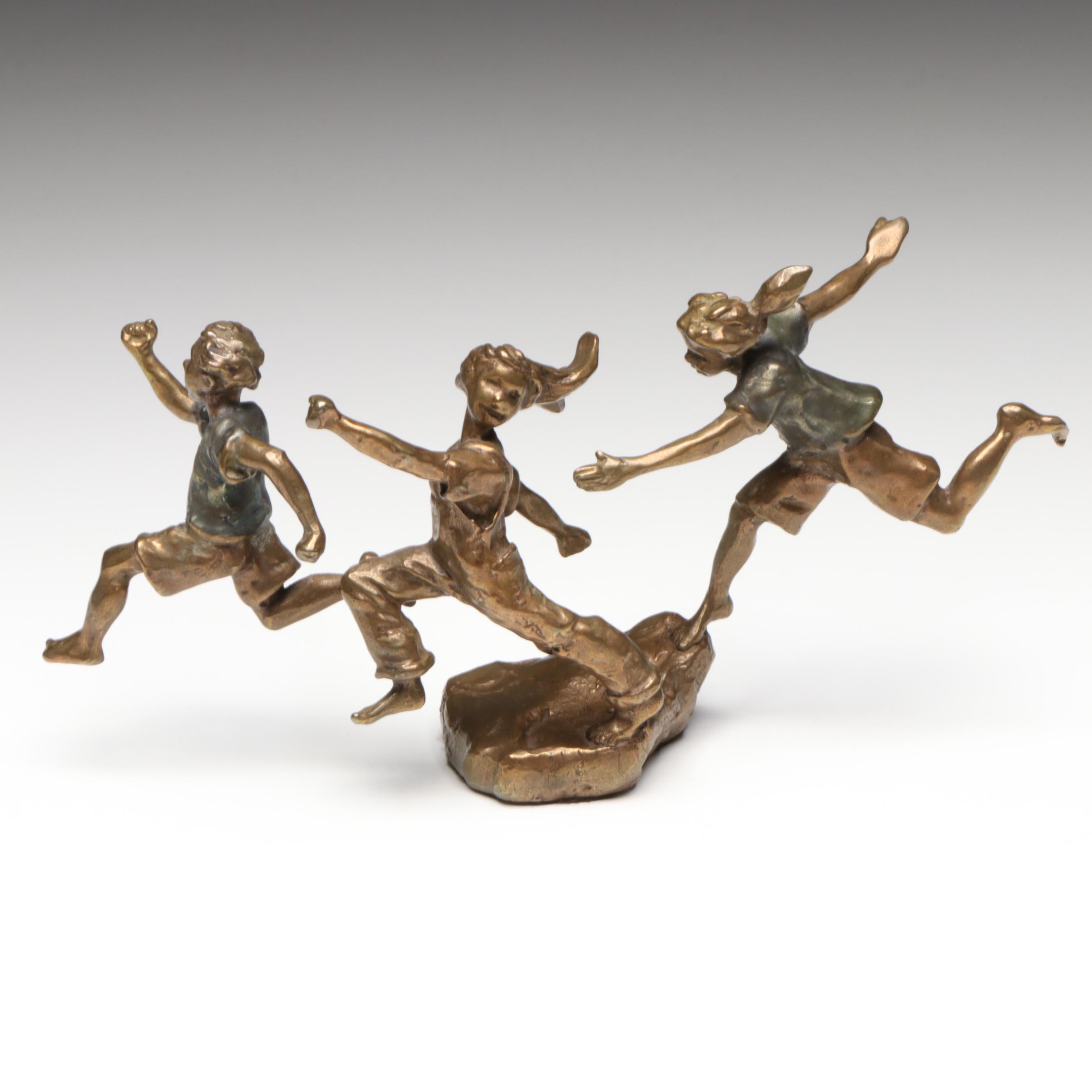 Mark Hopkins Bronze Sculpture "You're It," 1998