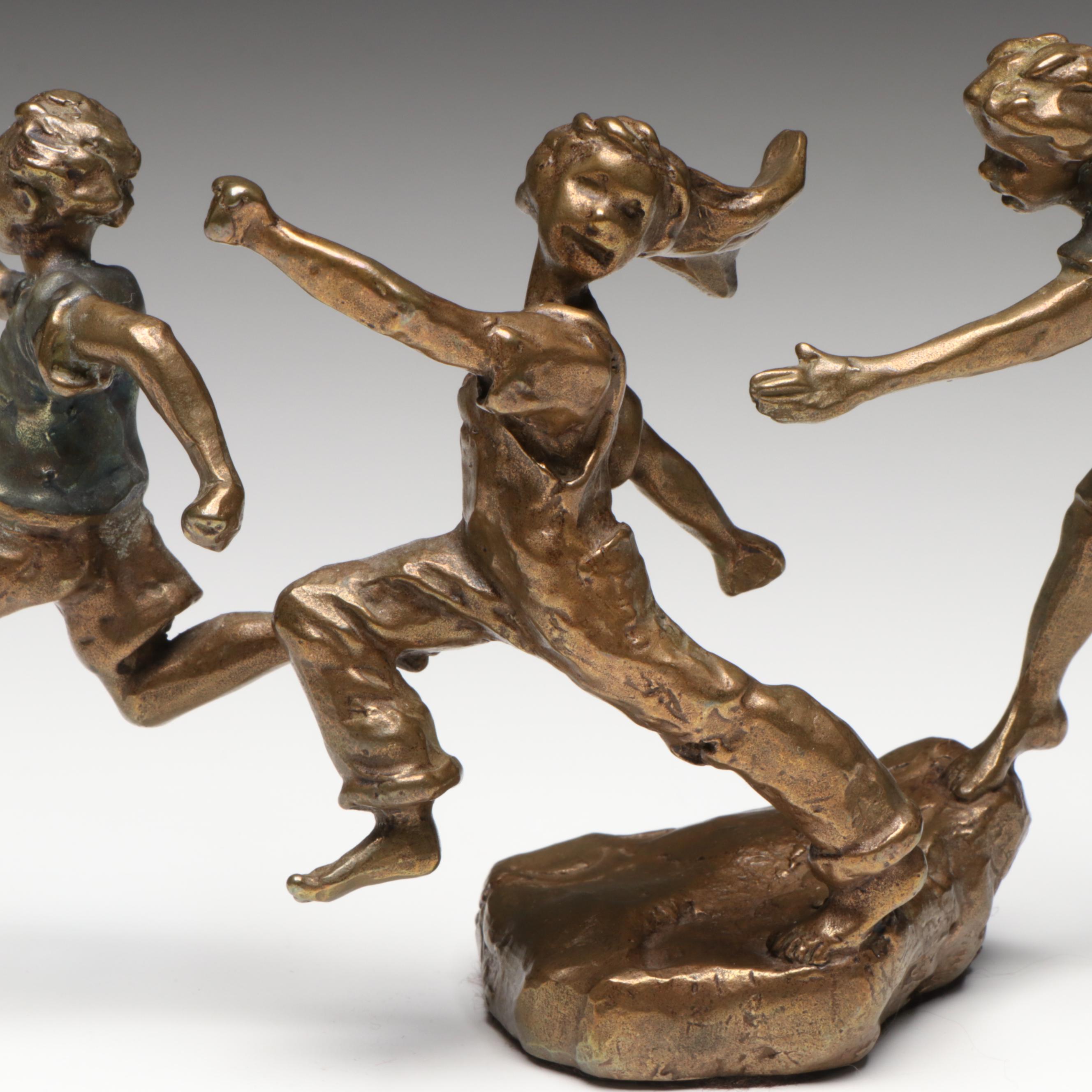 Mark Hopkins Bronze Sculpture "You're It," 1998