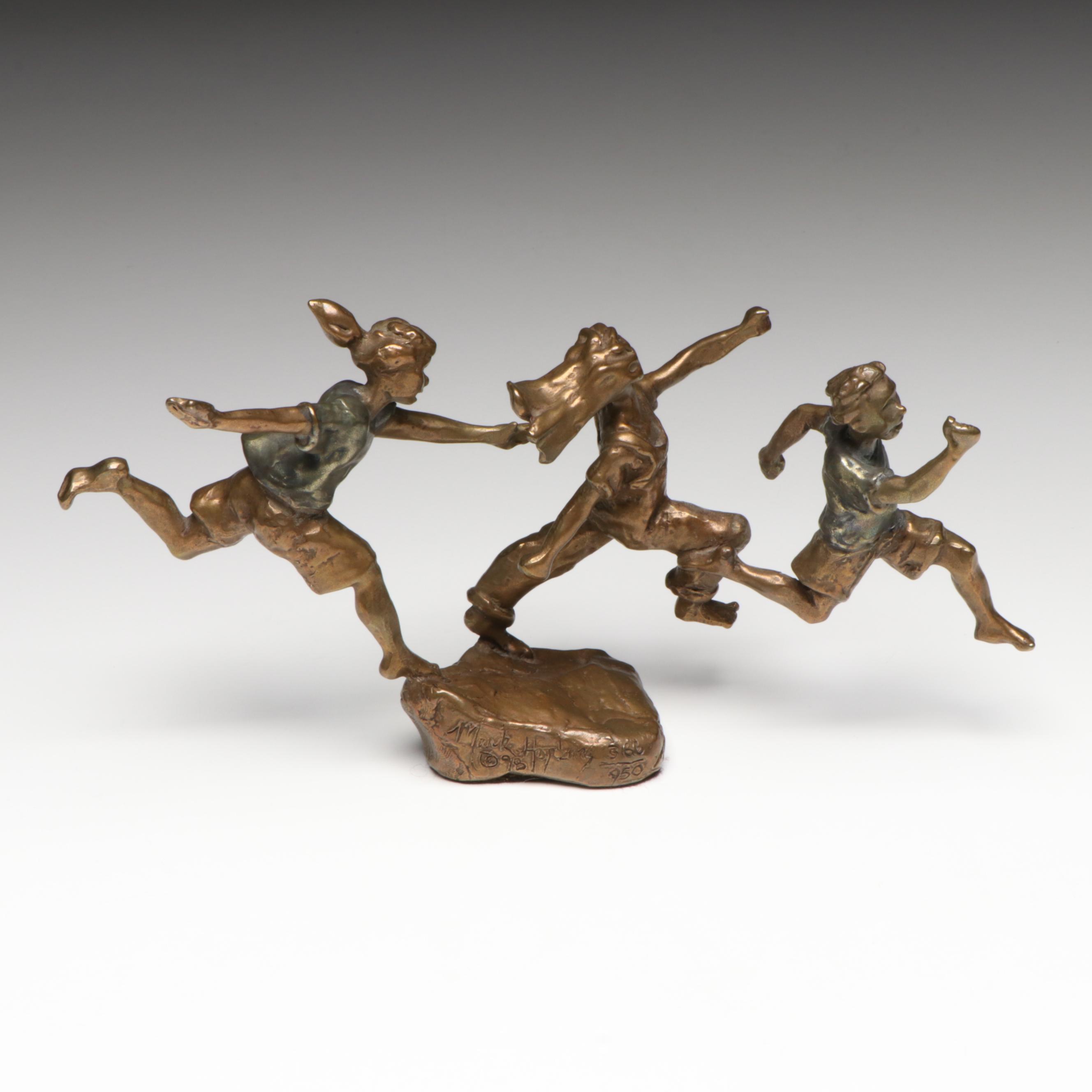 Mark Hopkins Bronze Sculpture "You're It," 1998