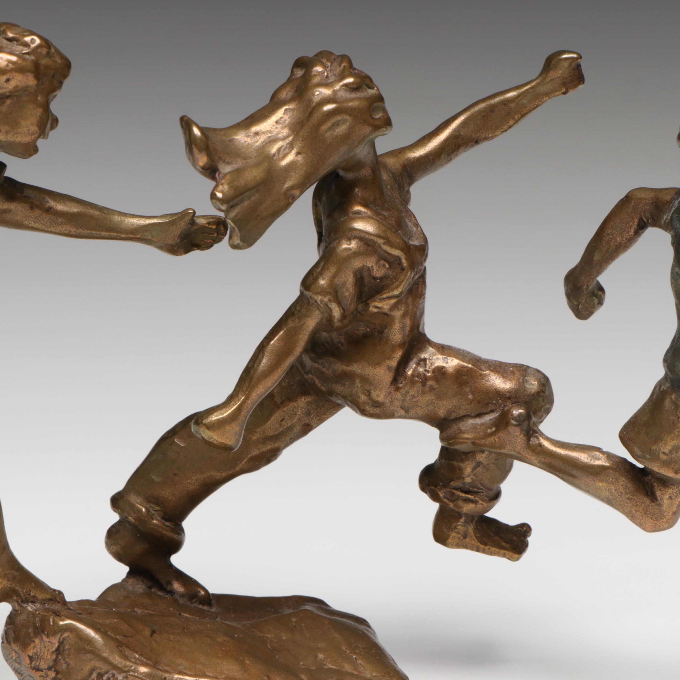 Mark Hopkins Bronze Sculpture "You're It," 1998