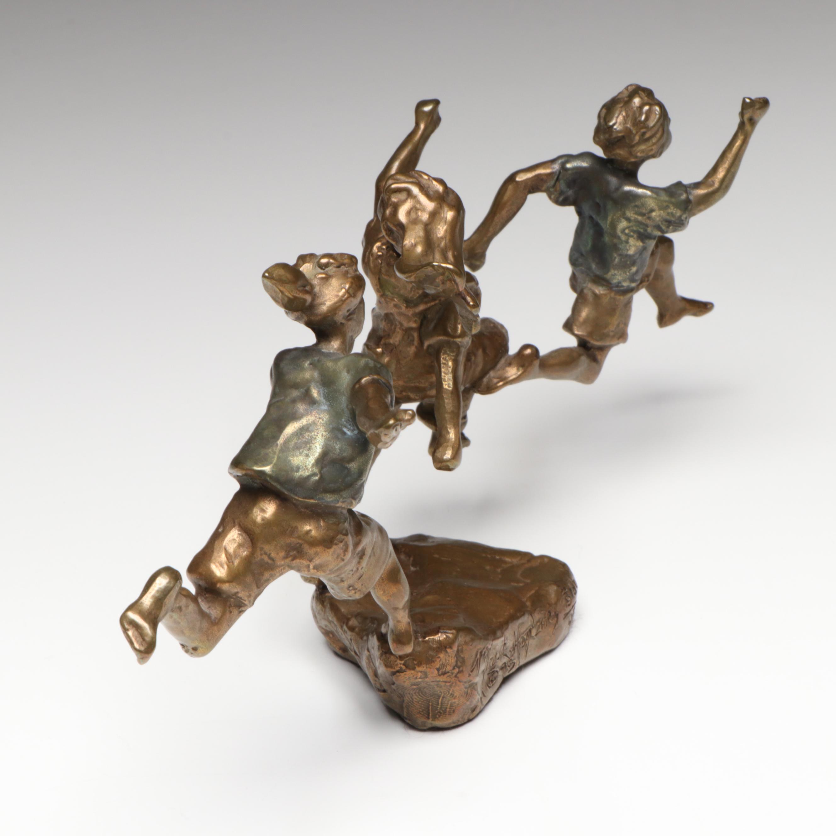 Mark Hopkins Bronze Sculpture "You're It," 1998