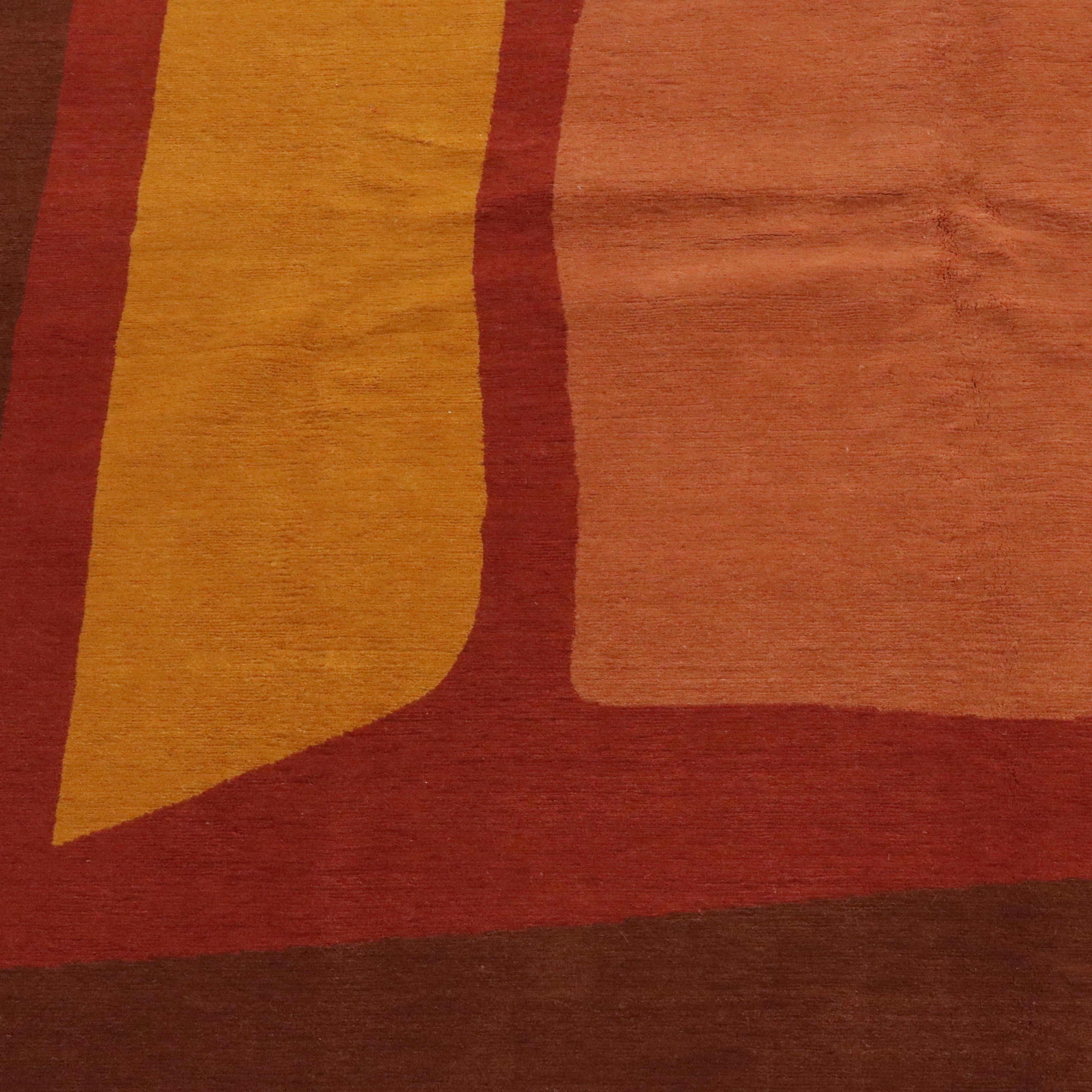 8'11 x 11'9 Hand-Knotted Nepalese Modern Area Rug