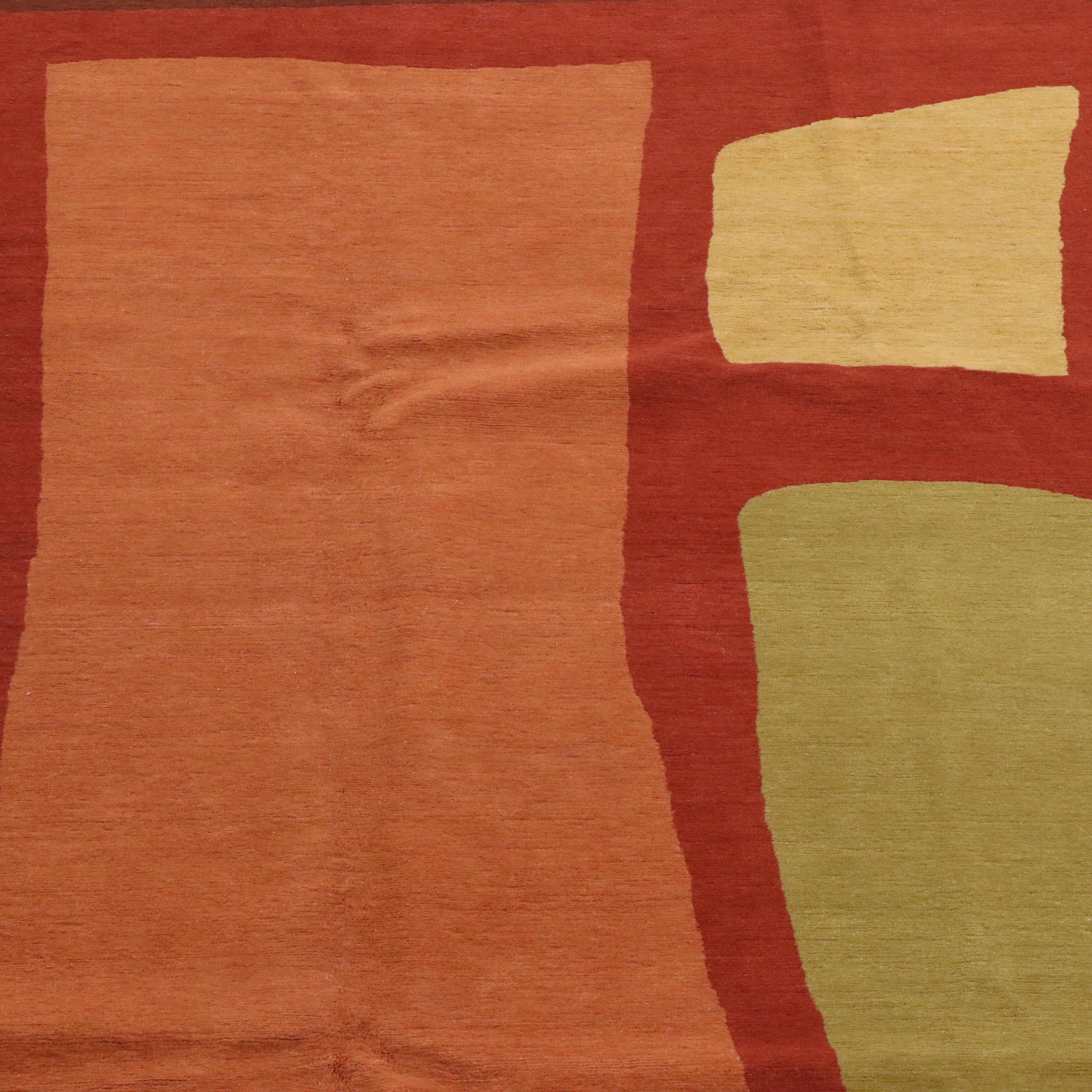 8'11 x 11'9 Hand-Knotted Nepalese Modern Area Rug