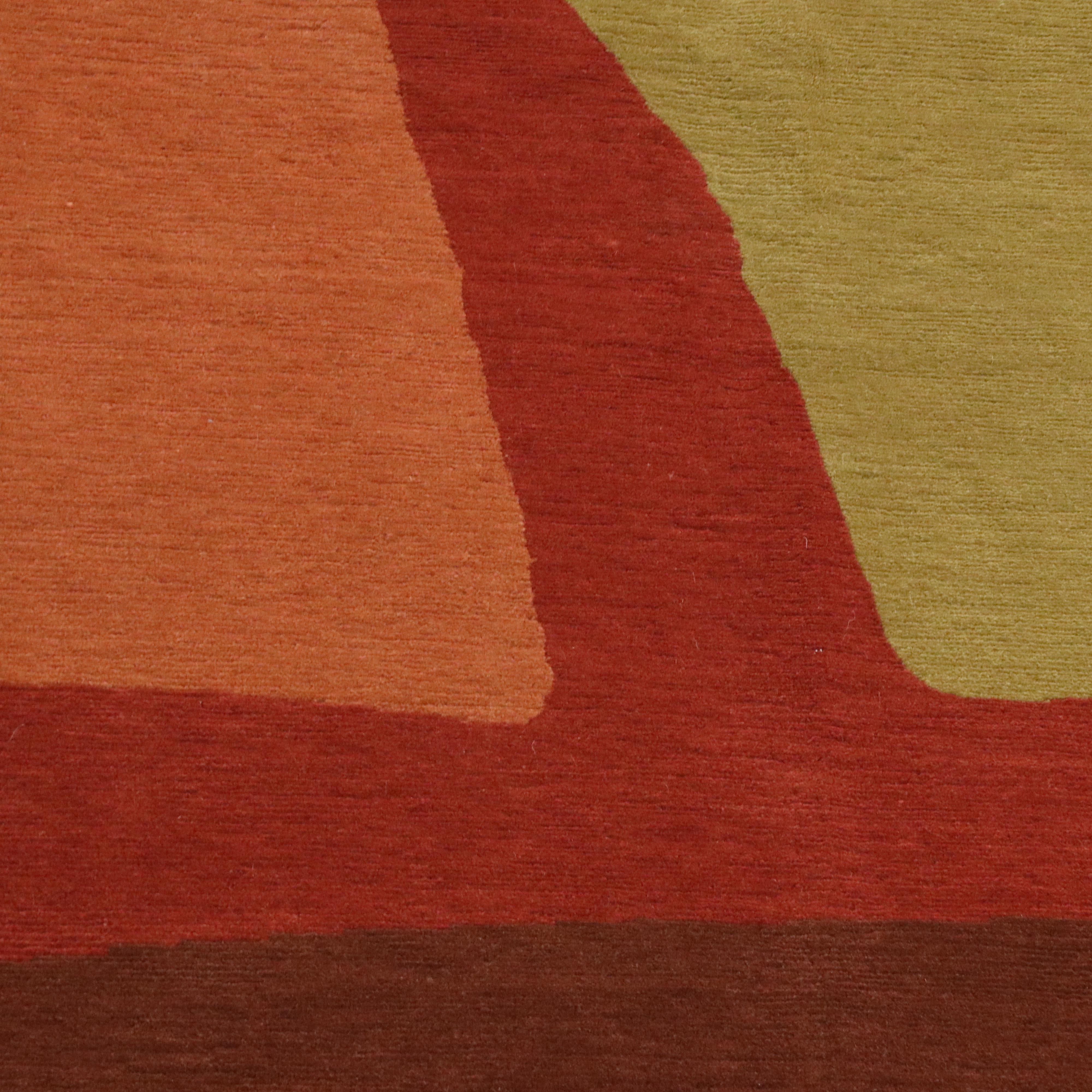 8'11 x 11'9 Hand-Knotted Nepalese Modern Area Rug