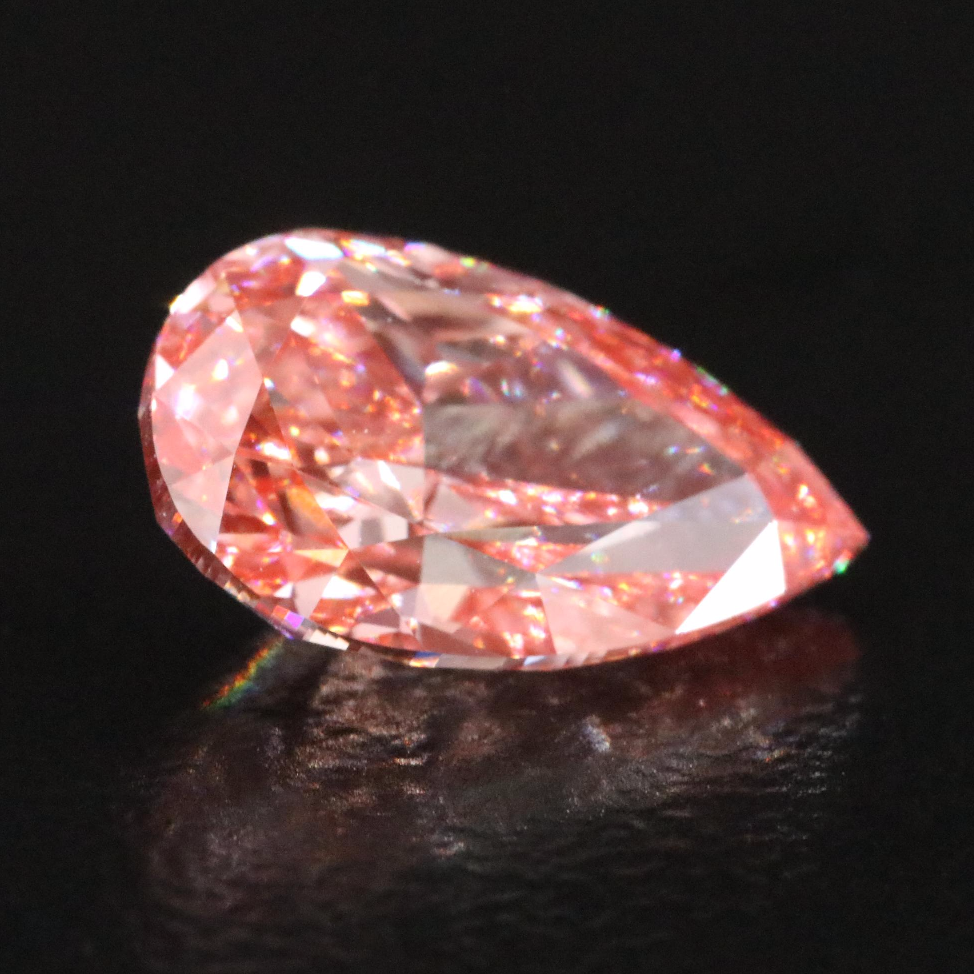 Loose 2.03 CT Lab Grown Fancy Pink Diamond with IGI Report