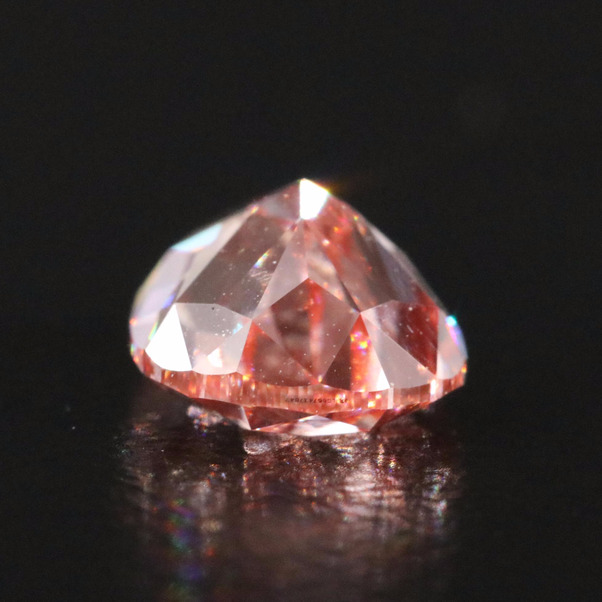 Loose 2.03 CT Lab Grown Fancy Pink Diamond with IGI Report