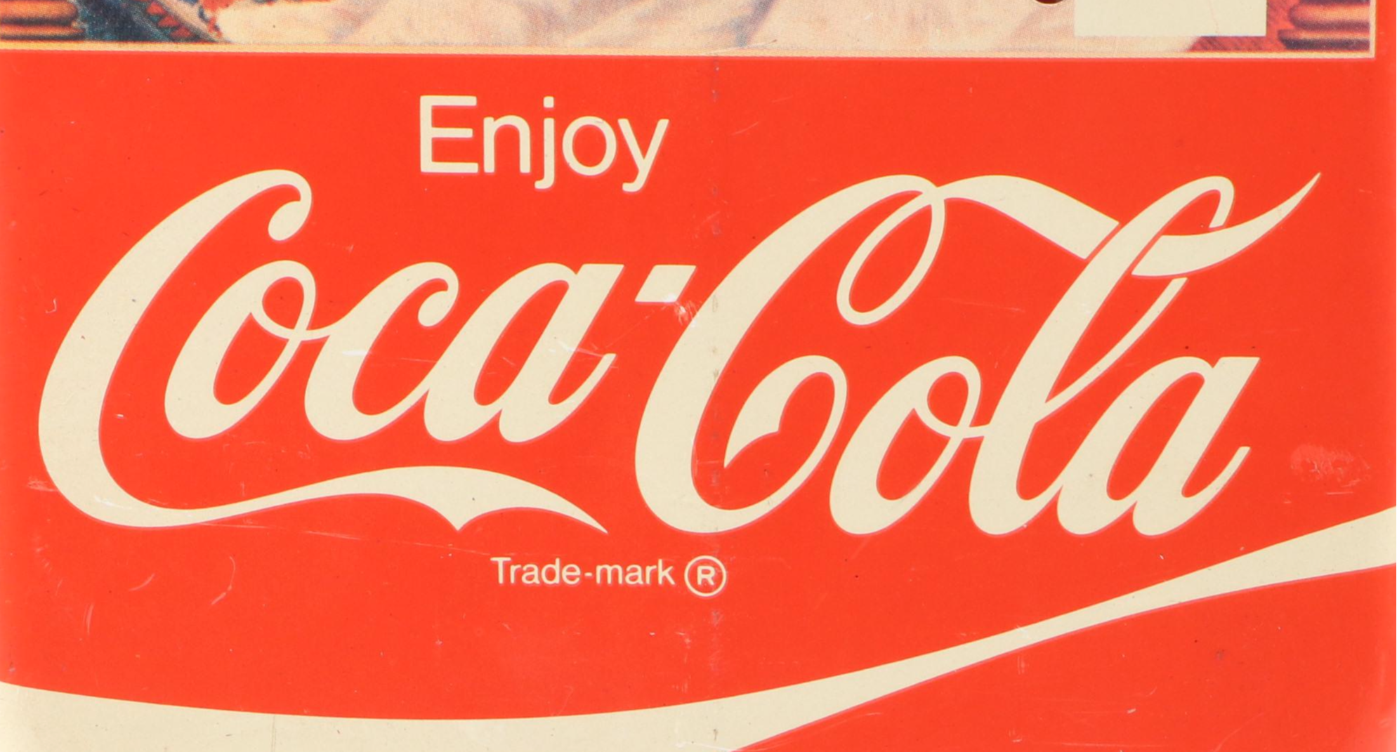 Coca-Cola Tin Lithograph Advertising Tray and Thermometer, Late 20th Century