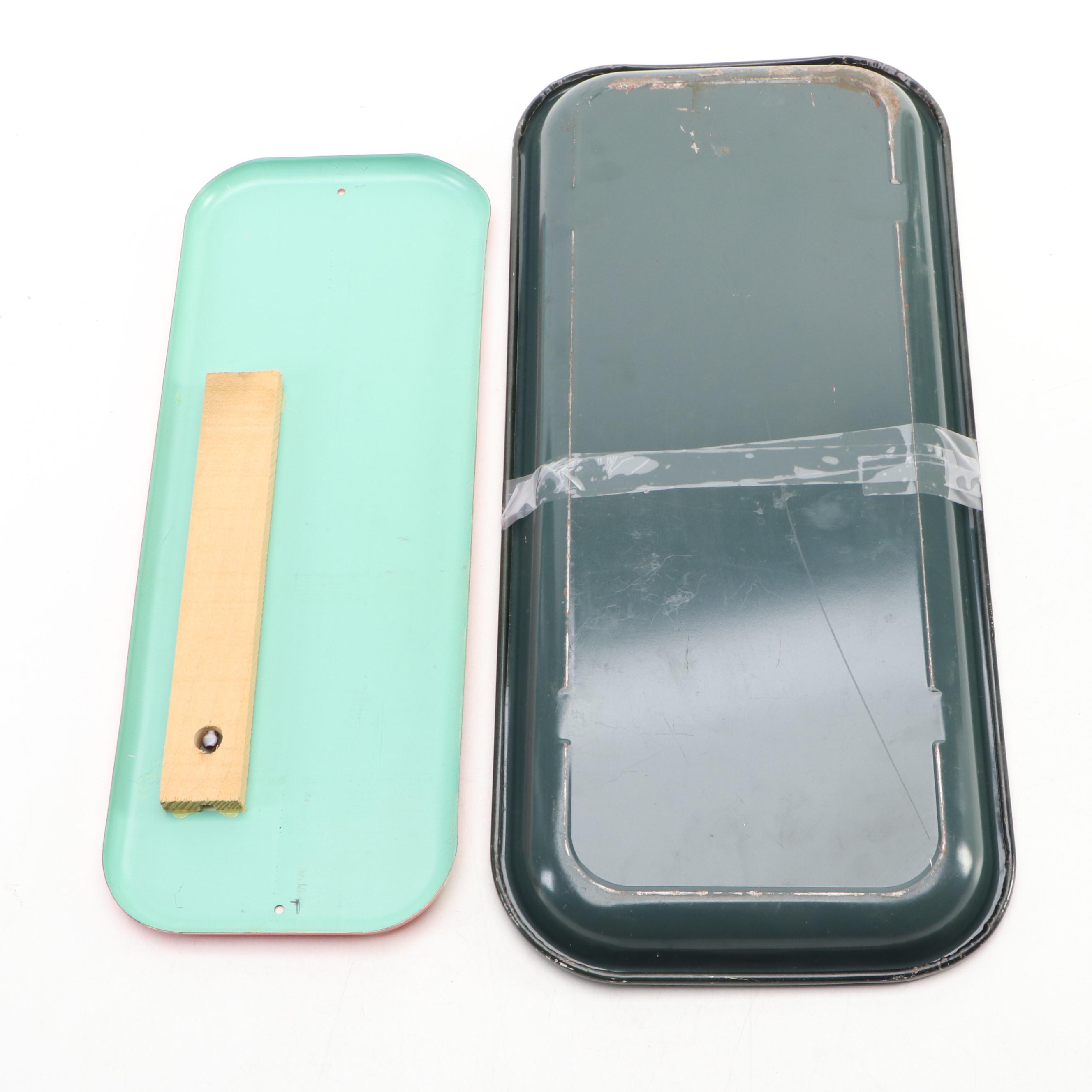 Coca-Cola Tin Lithograph Advertising Tray and Thermometer, Late 20th Century