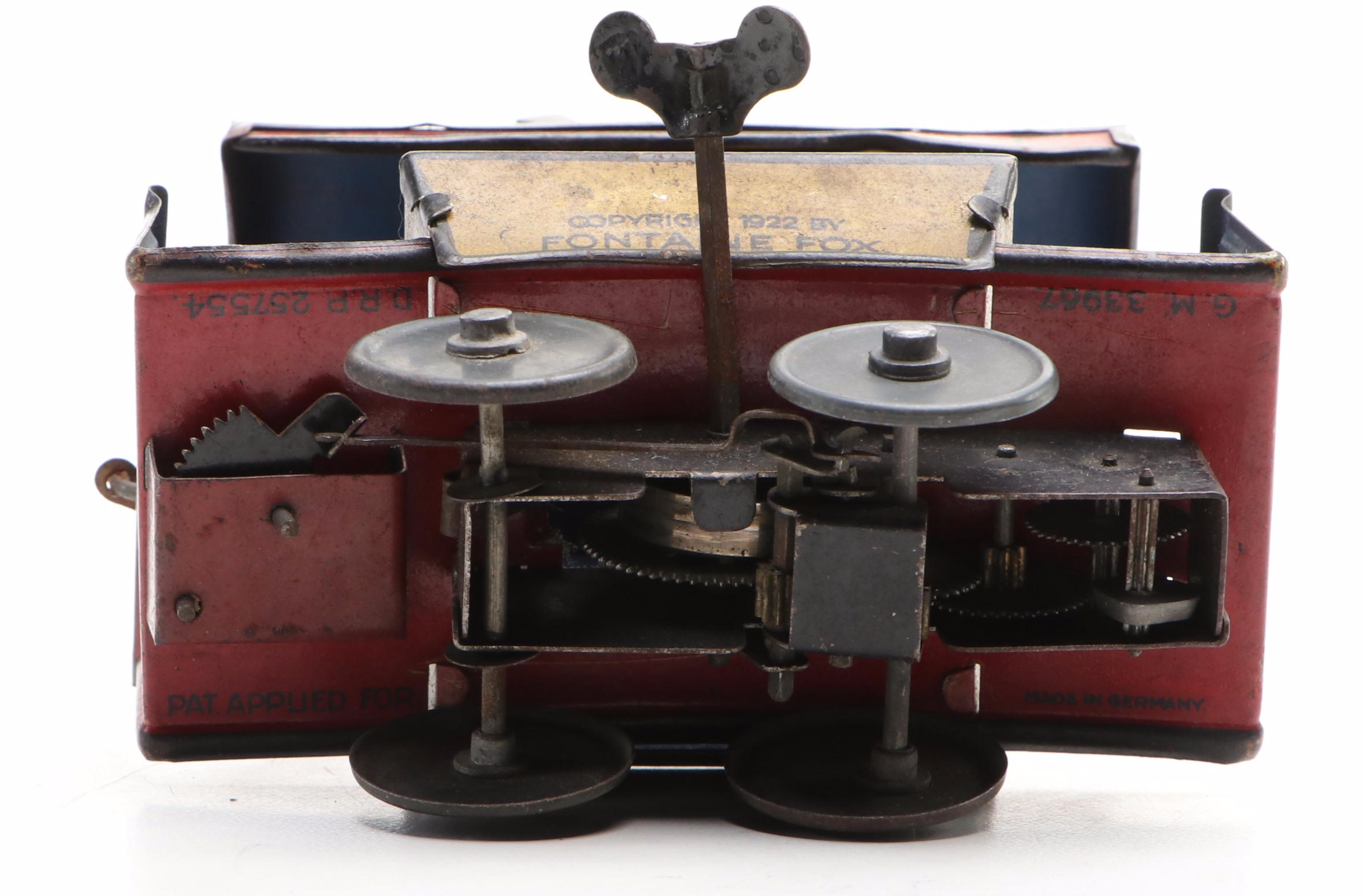 German Fontaine Fox "Toonerville Trolley" Tin Lithograph Wind-Up Toy, 1920s