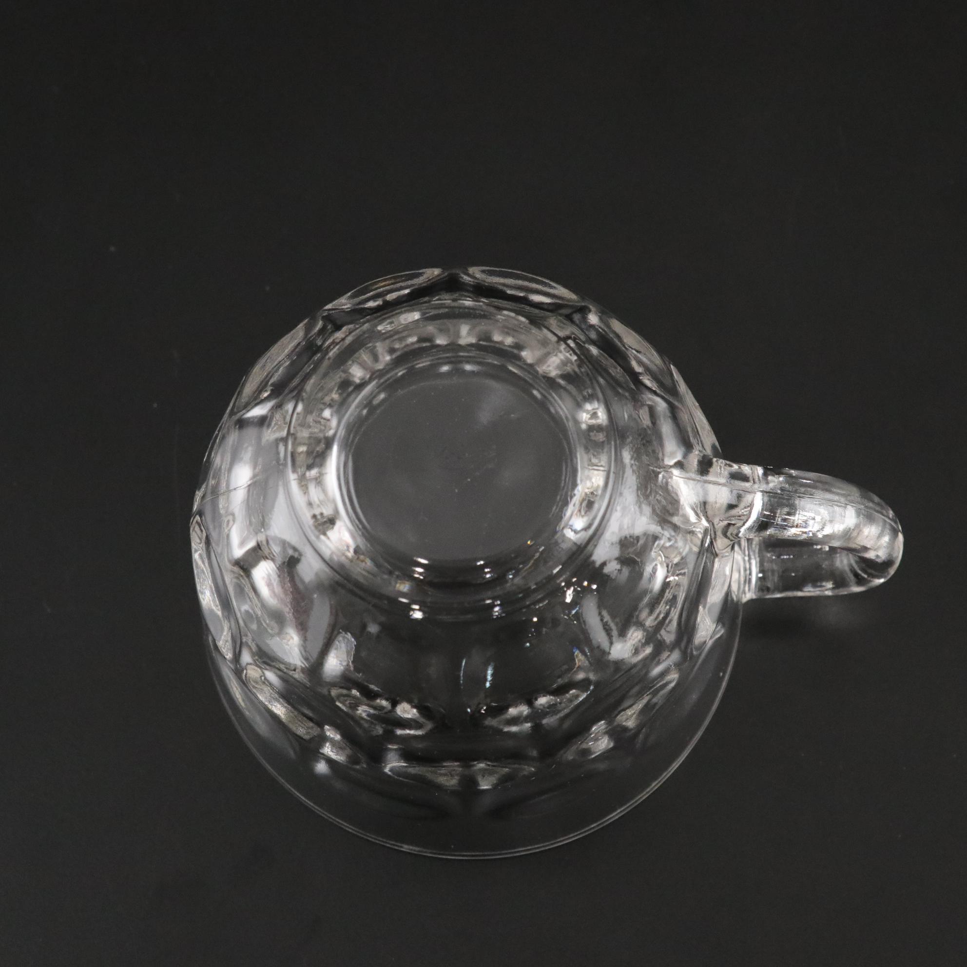 Federal Glass Jubilee Punch Bowl Set with Display Hooks, Mid-20th Century