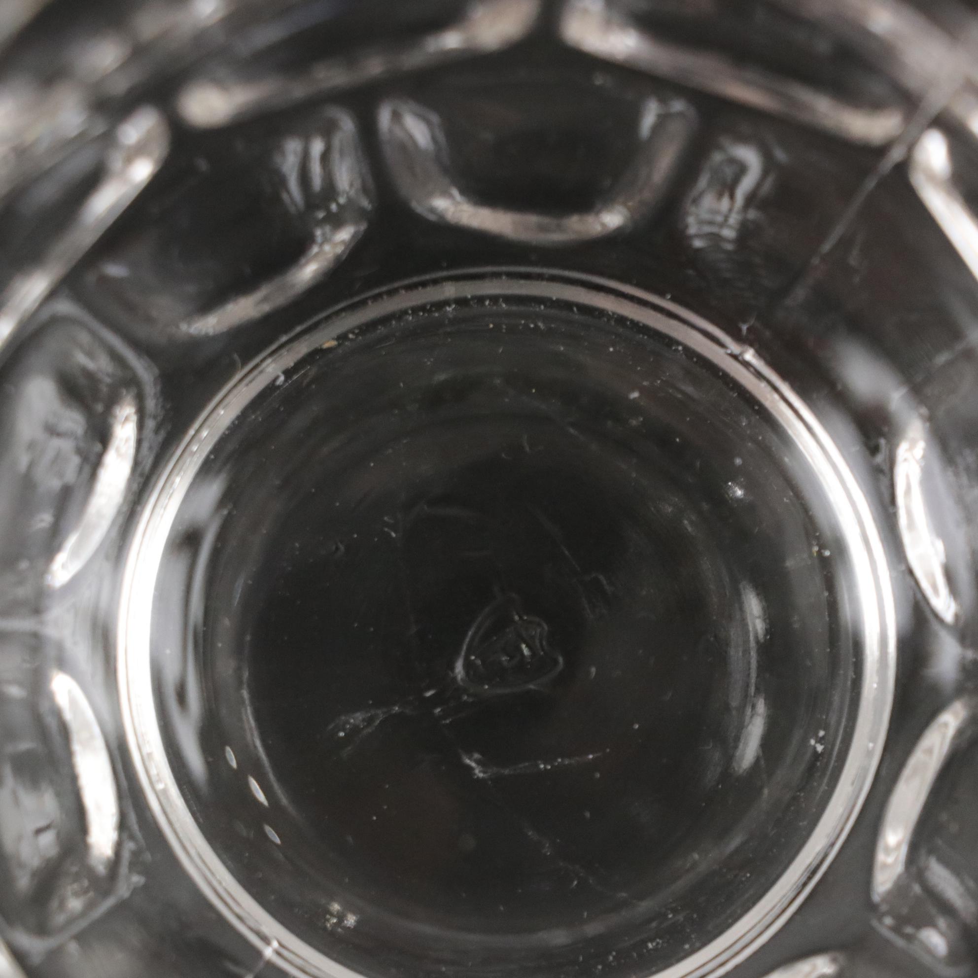 Federal Glass Jubilee Punch Bowl Set with Display Hooks, Mid-20th Century