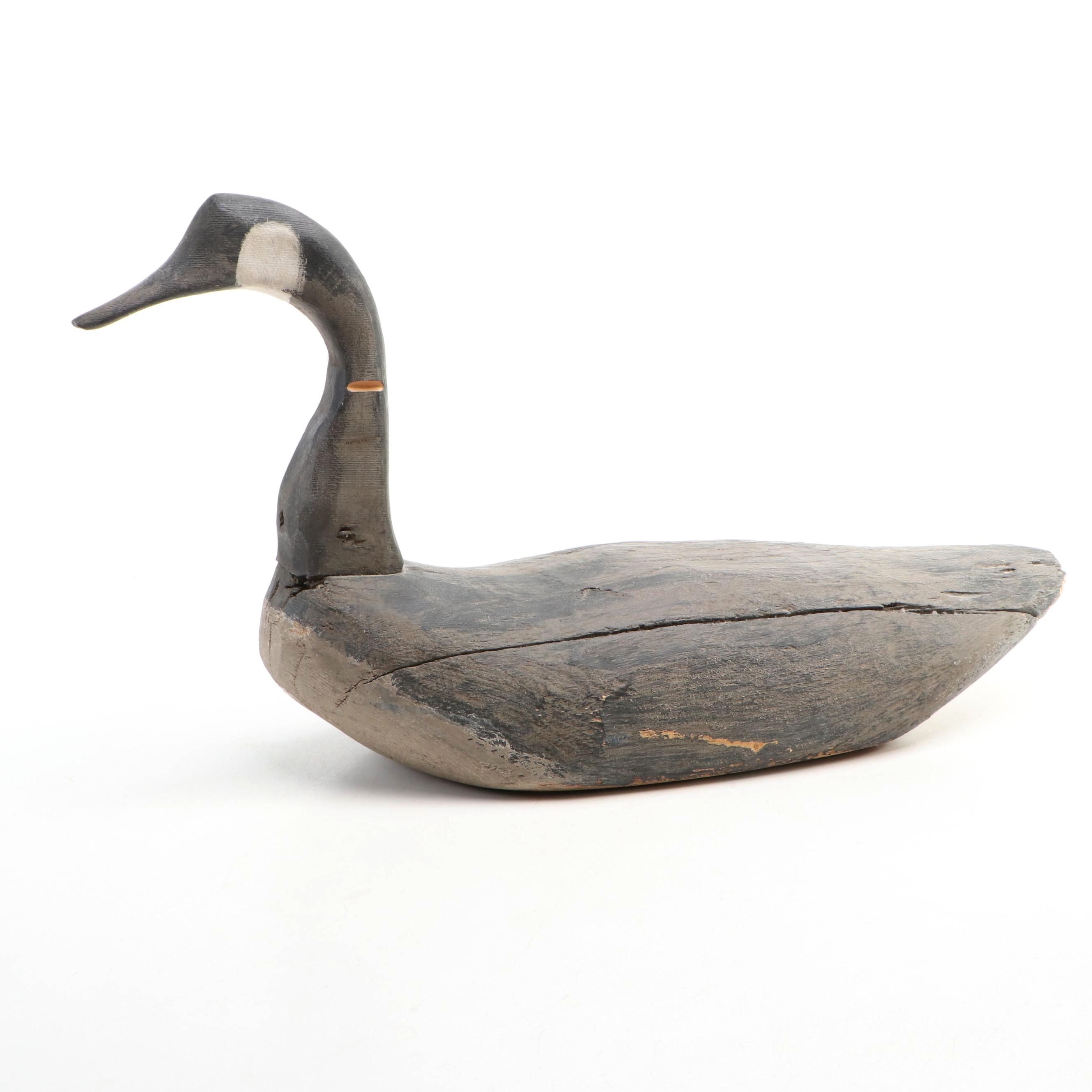 Antique Handmade Wood Canadian Goose Decoy