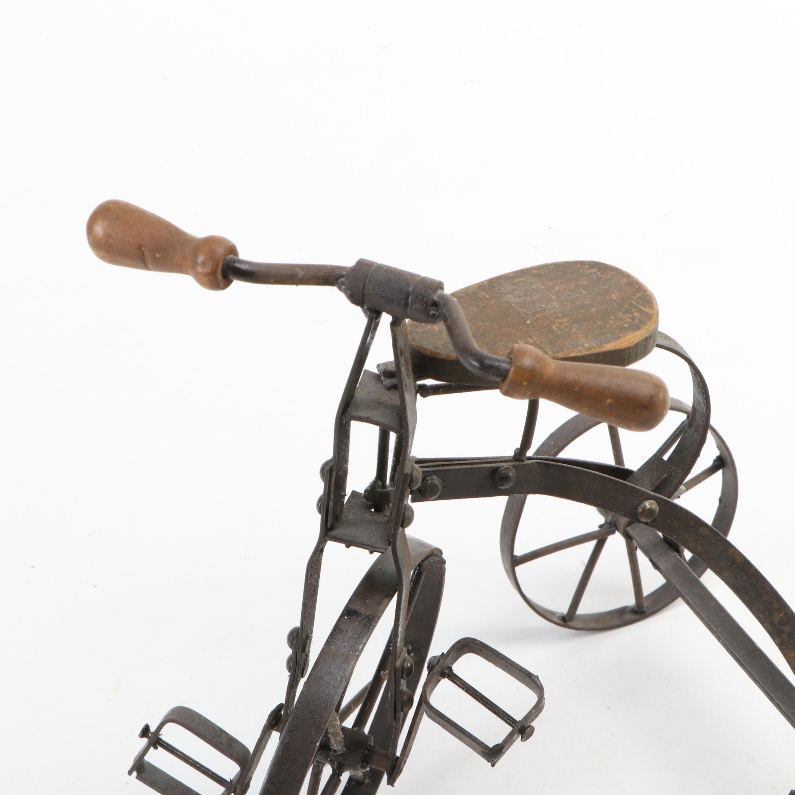 Vintage Toy Tricycle & Push Pedal Tricycle