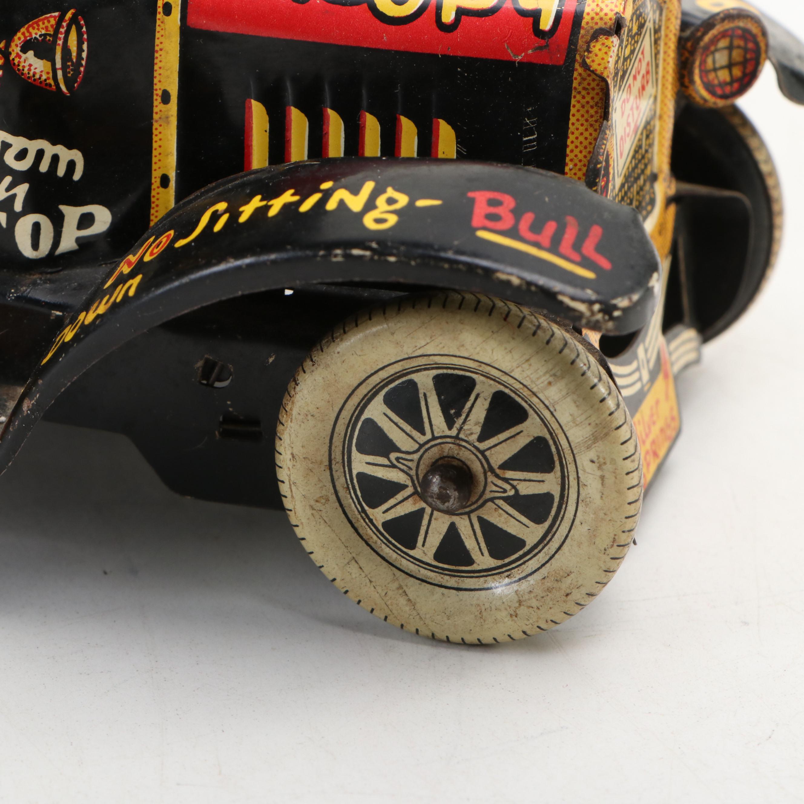 Marx "Old Jalopy" Tin Lithograph Wind-Up Toy Car, Mid-20th Century