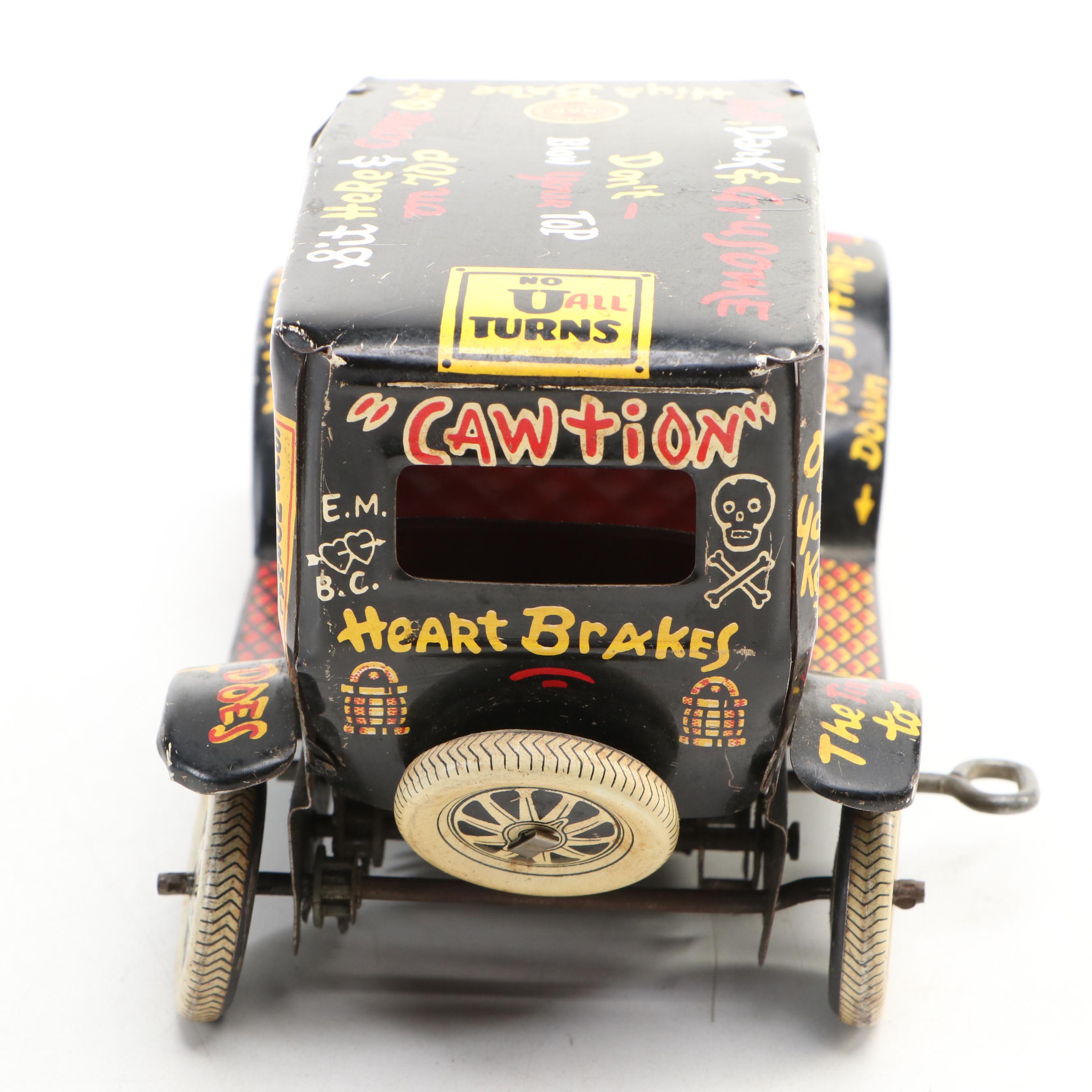 Marx "Old Jalopy" Tin Lithograph Wind-Up Toy Car, Mid-20th Century