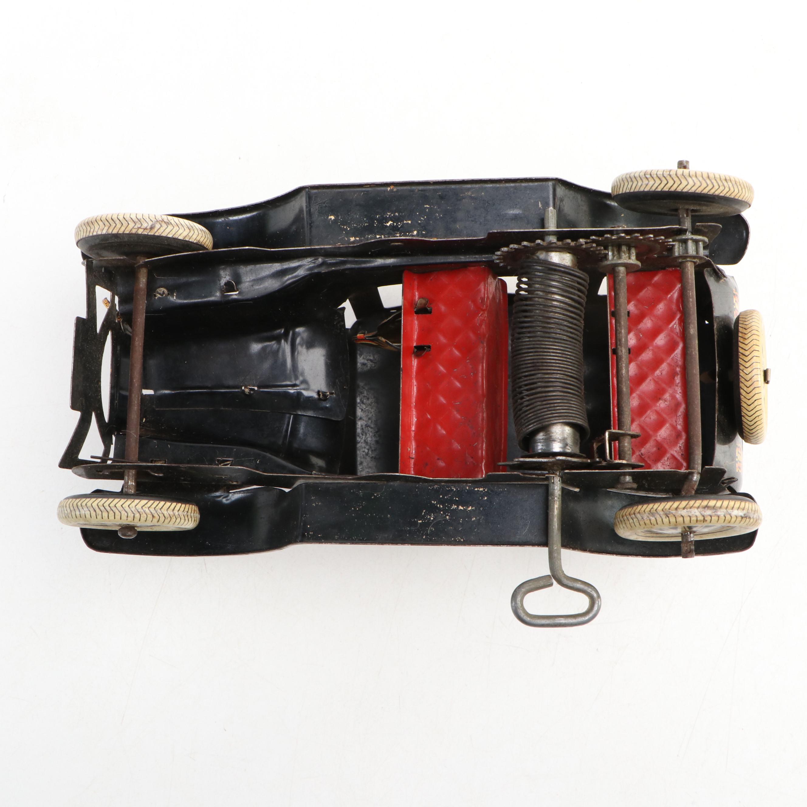 Marx "Old Jalopy" Tin Lithograph Wind-Up Toy Car, Mid-20th Century