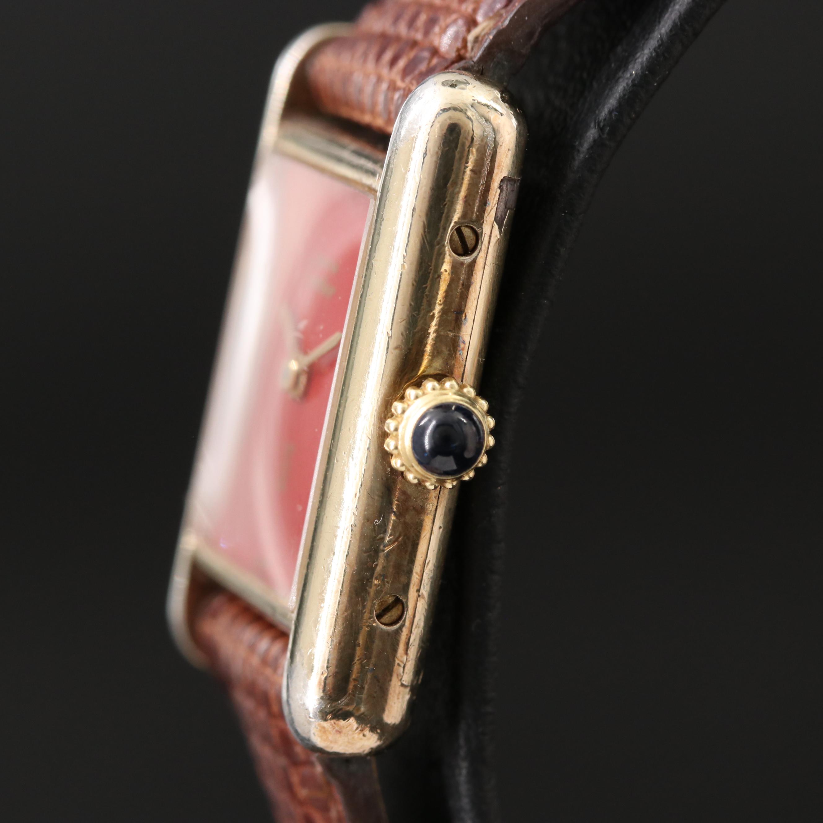 Cartier Tank Must de Cartier 21mm Gold-Plated Sterling Silver Manual Wind Watch