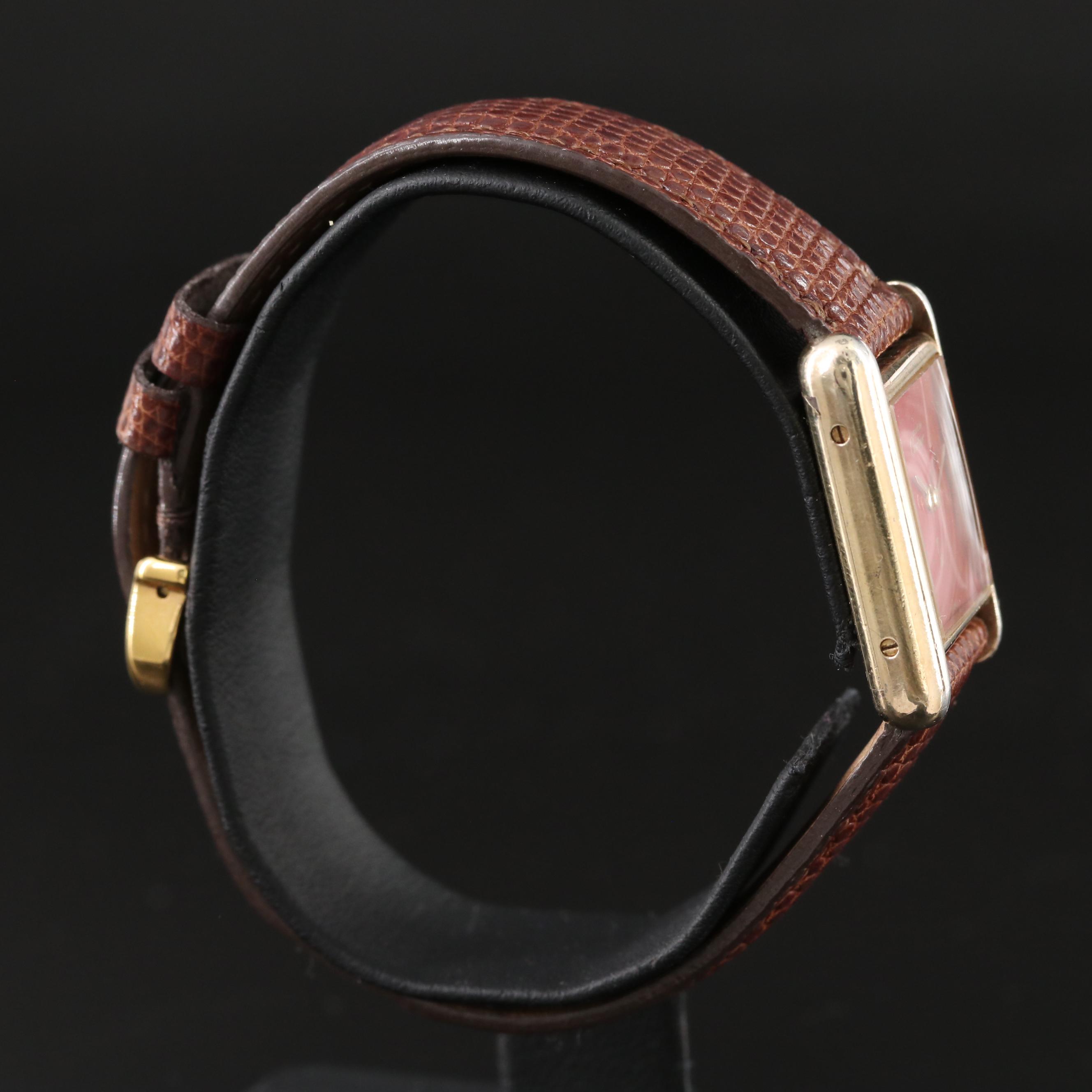 Cartier Tank Must de Cartier 21mm Gold-Plated Sterling Silver Manual Wind Watch