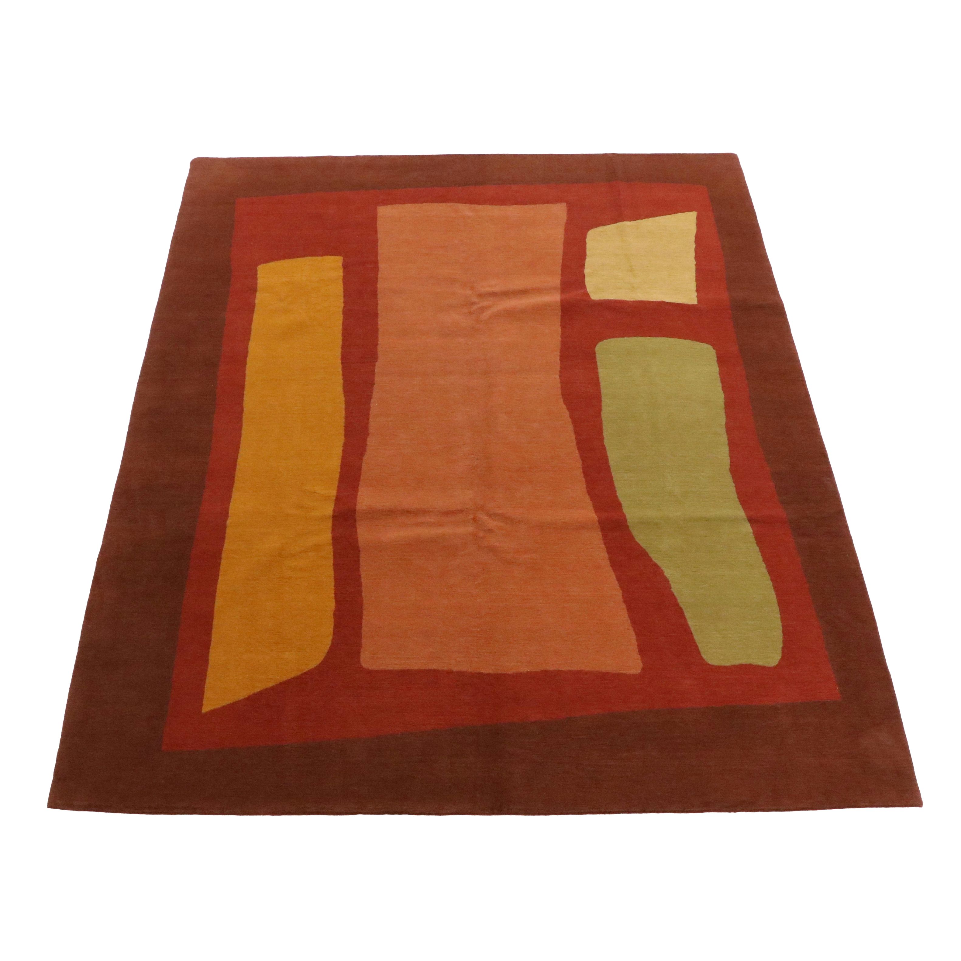8'11 x 11'9 Hand-Knotted Nepalese Modern Area Rug