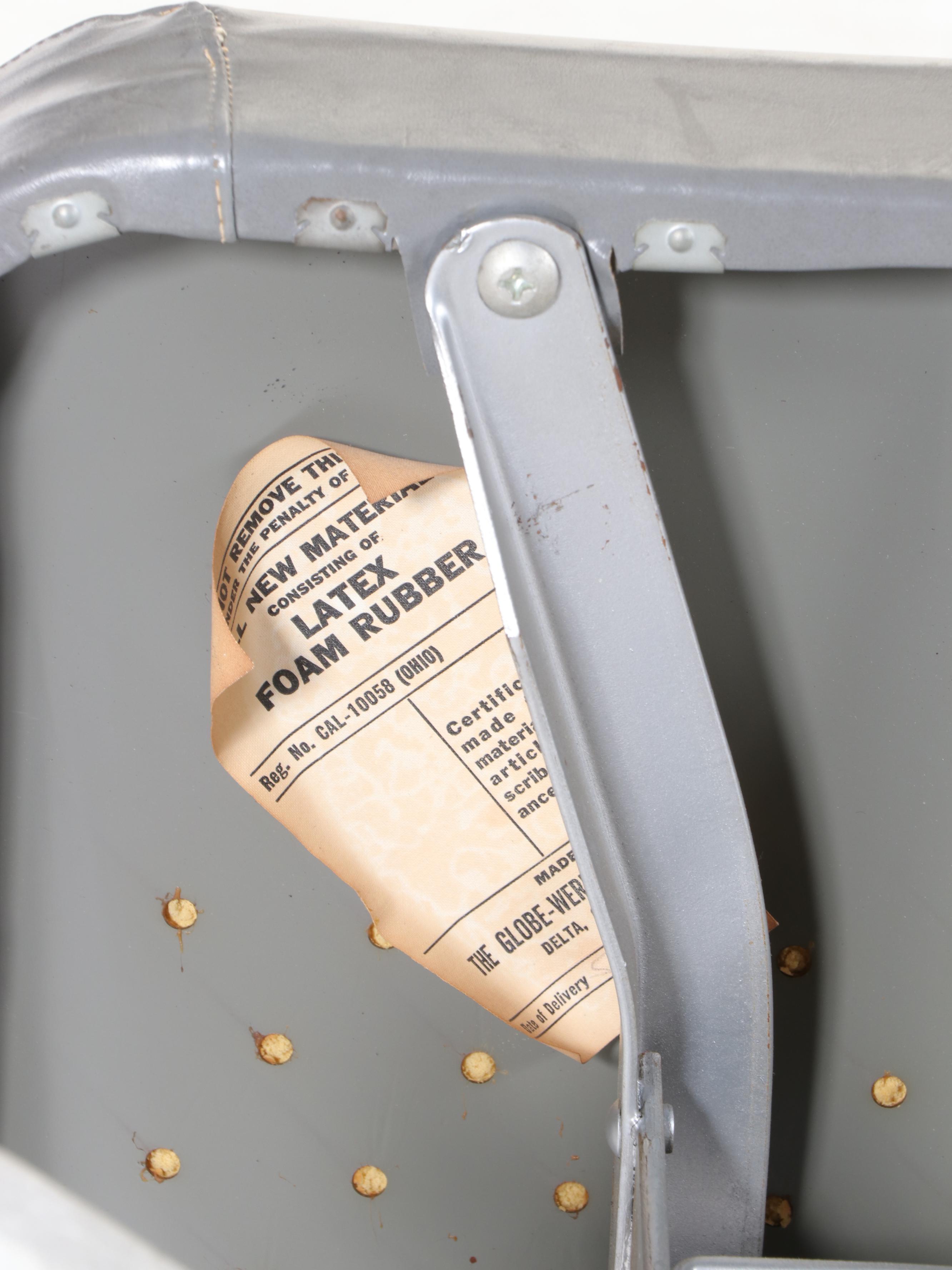 Red Finished Metal Tanker Desk with Globe-Wernicke Chair