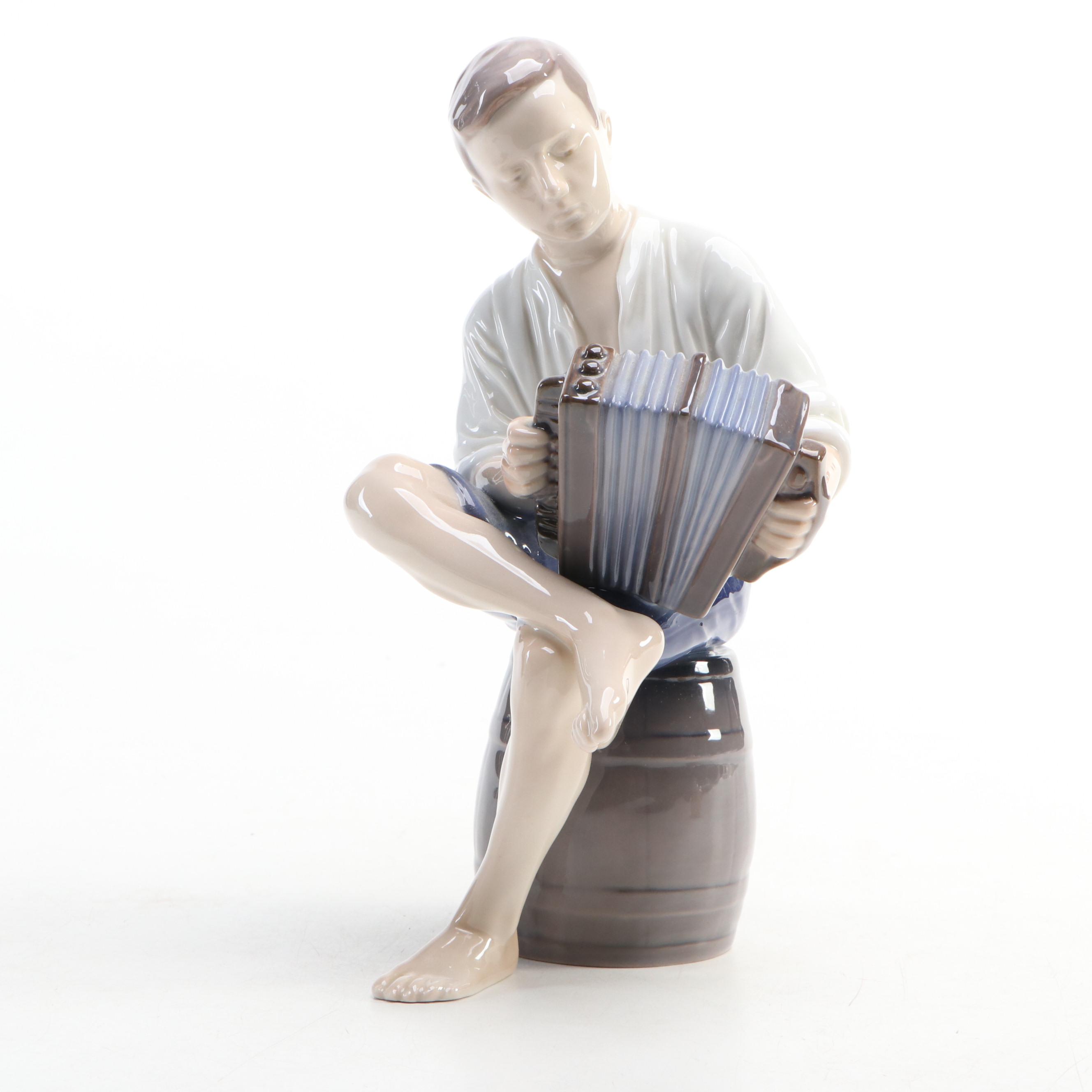 Bing & Grøndahl Merry Sailor and Royal Copenhagen Robin Porcelain Figurines