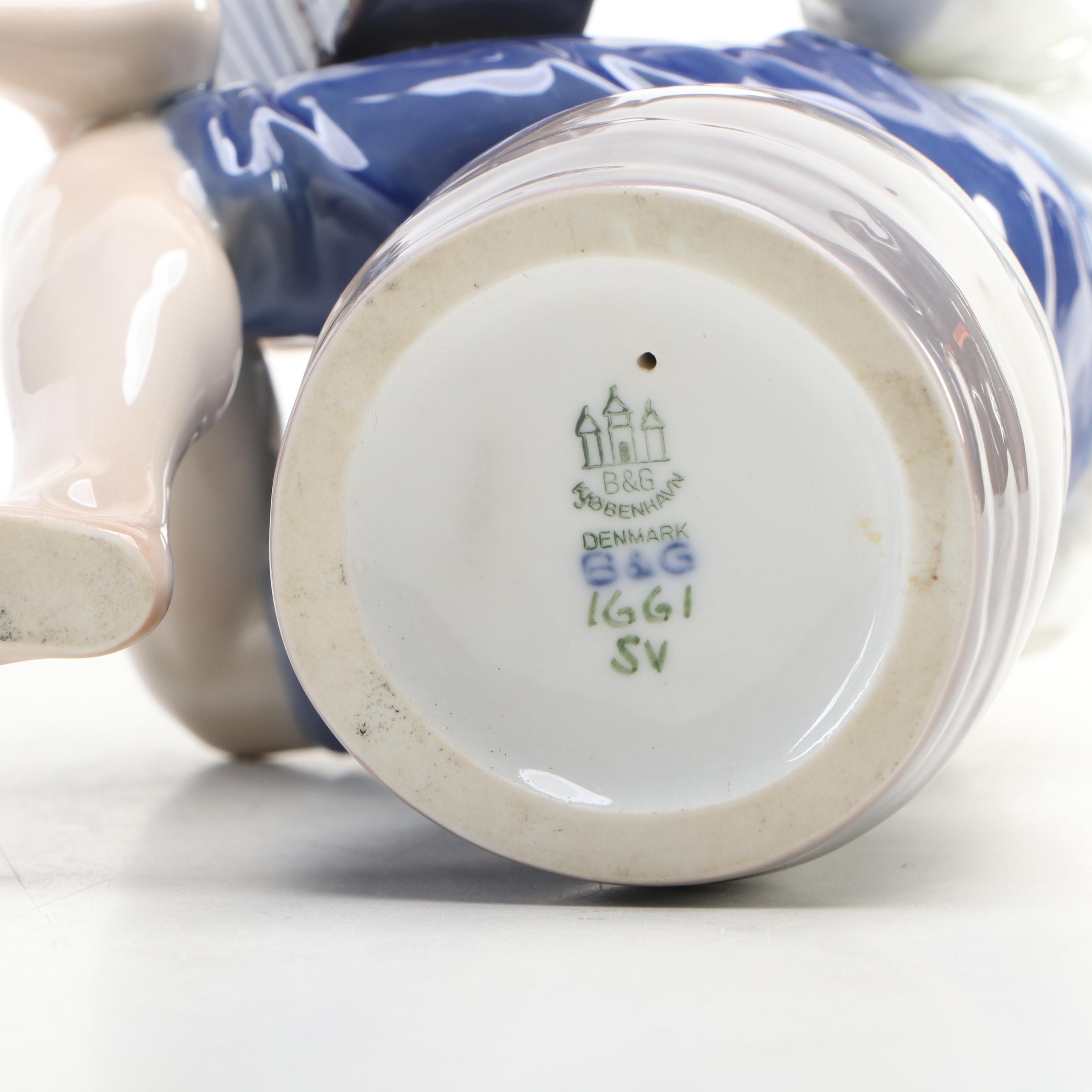 Bing & Grøndahl Merry Sailor and Royal Copenhagen Robin Porcelain Figurines