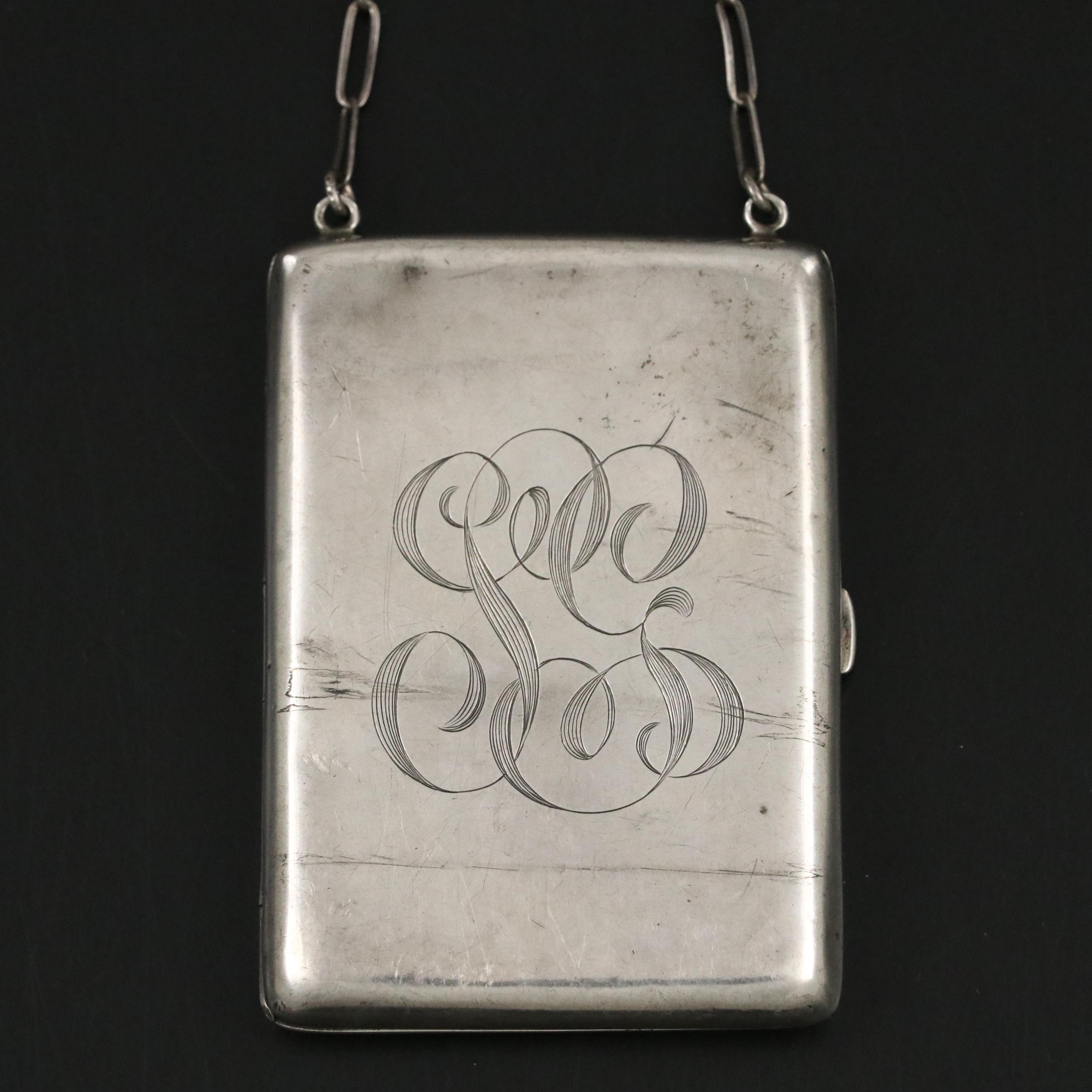 James E. Blake & Co. Sterling Silver and Leather Wallet, Late 19th-Early 20th C.