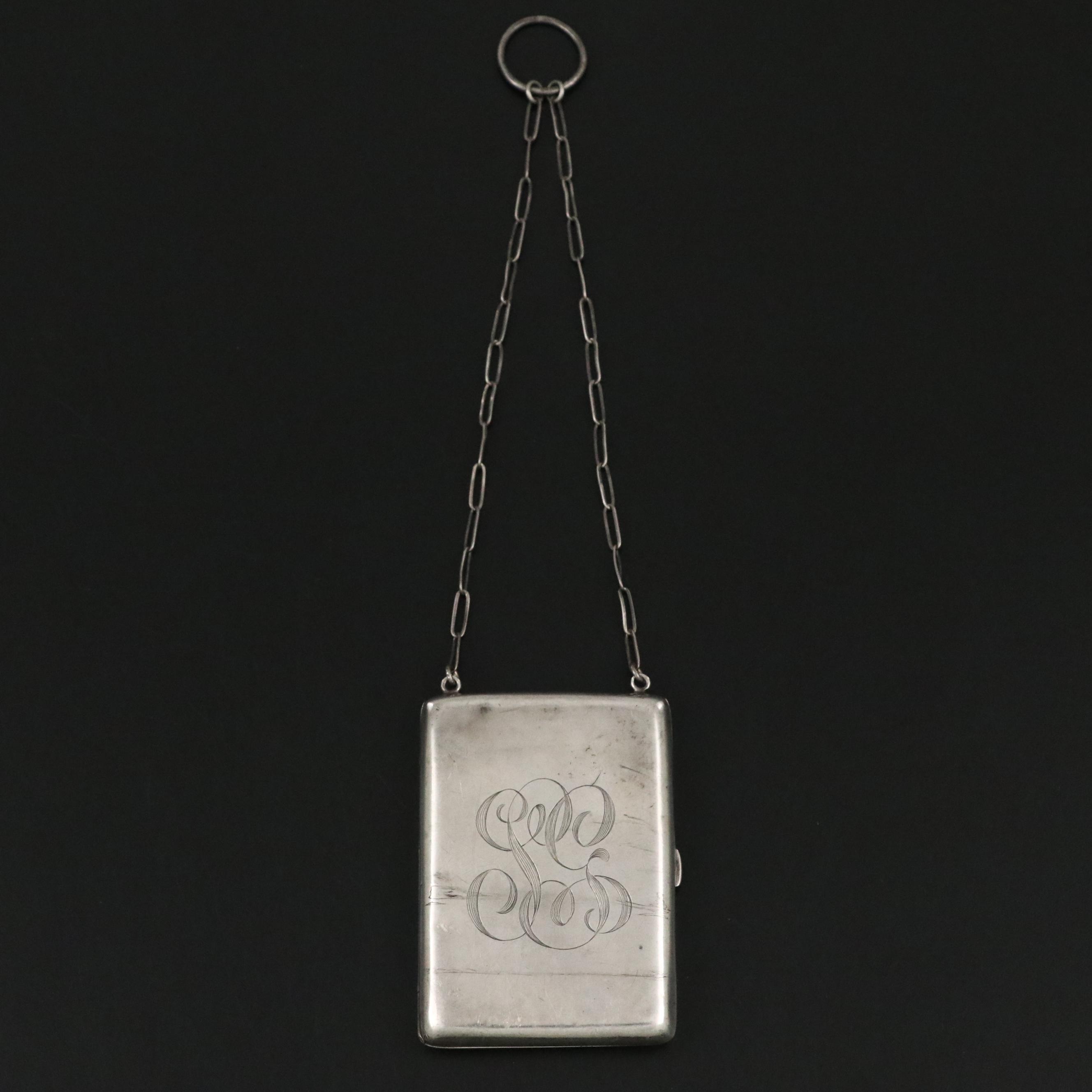 James E. Blake & Co. Sterling Silver and Leather Wallet, Late 19th-Early 20th C.