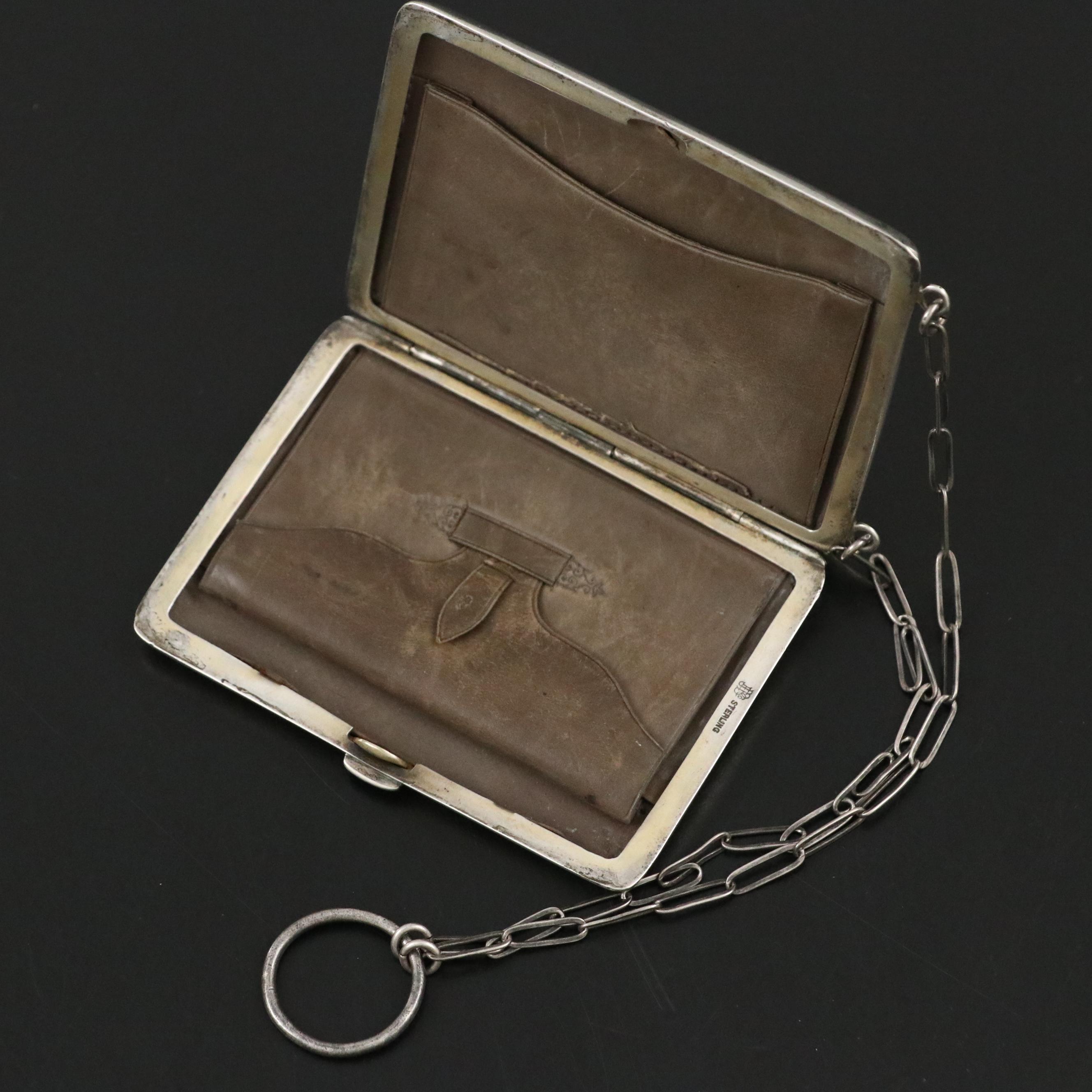 James E. Blake & Co. Sterling Silver and Leather Wallet, Late 19th-Early 20th C.
