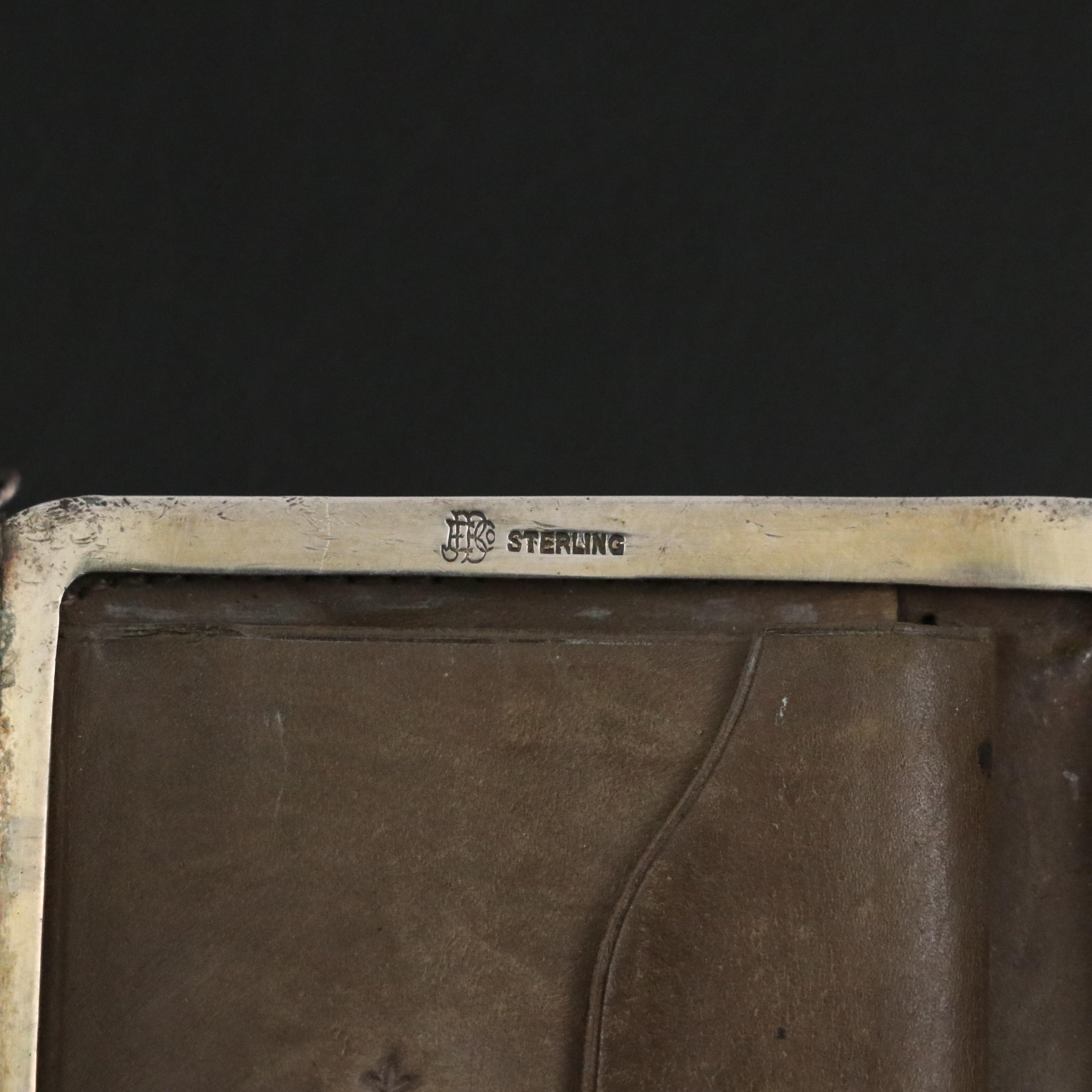 James E. Blake & Co. Sterling Silver and Leather Wallet, Late 19th-Early 20th C.