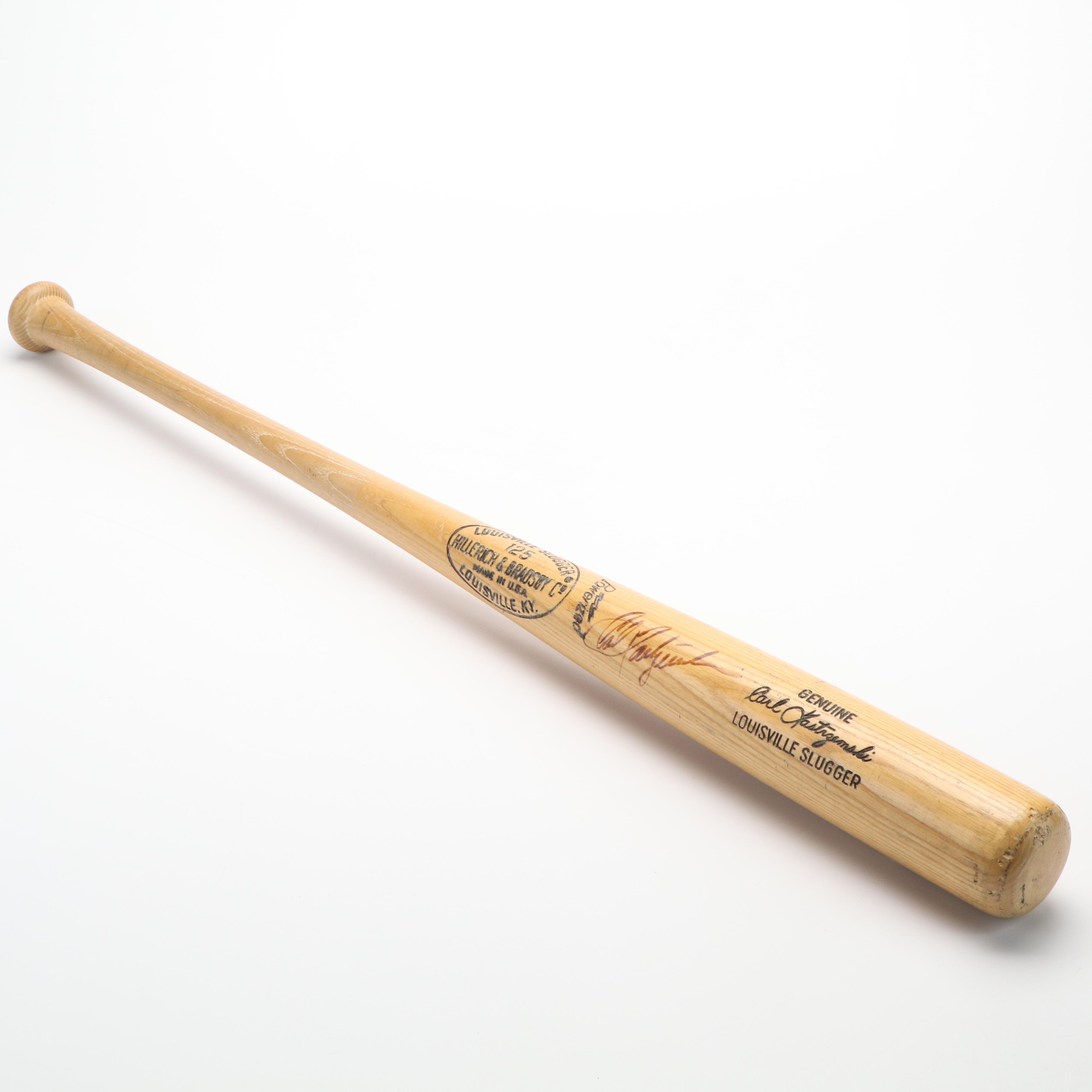 Carl Yastrzemski Player Issued and Signed Hillerich & Bradsby Baseball Bat, PSA