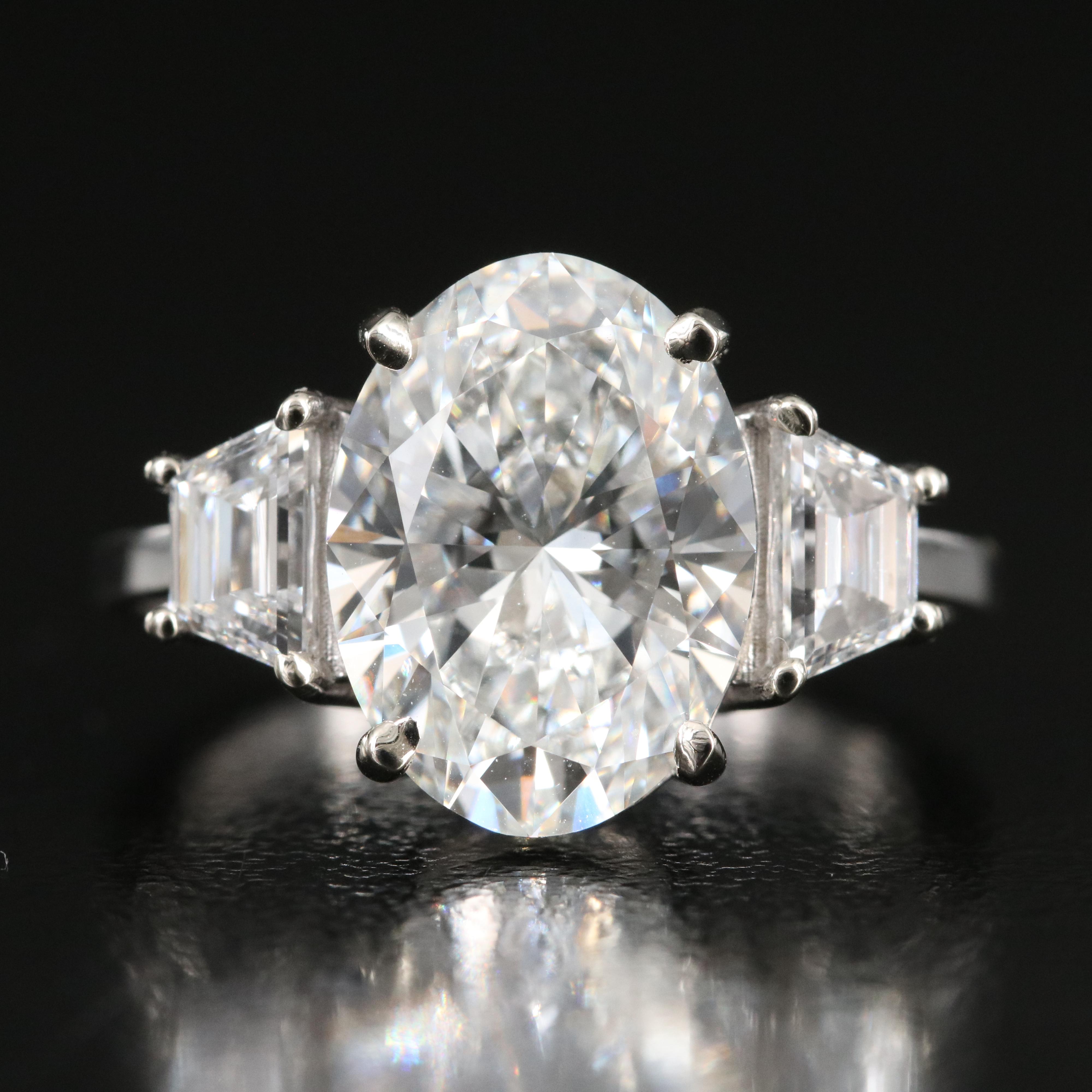 14K 4.95 CTW Lab Grown Diamond Ring with IGI Report