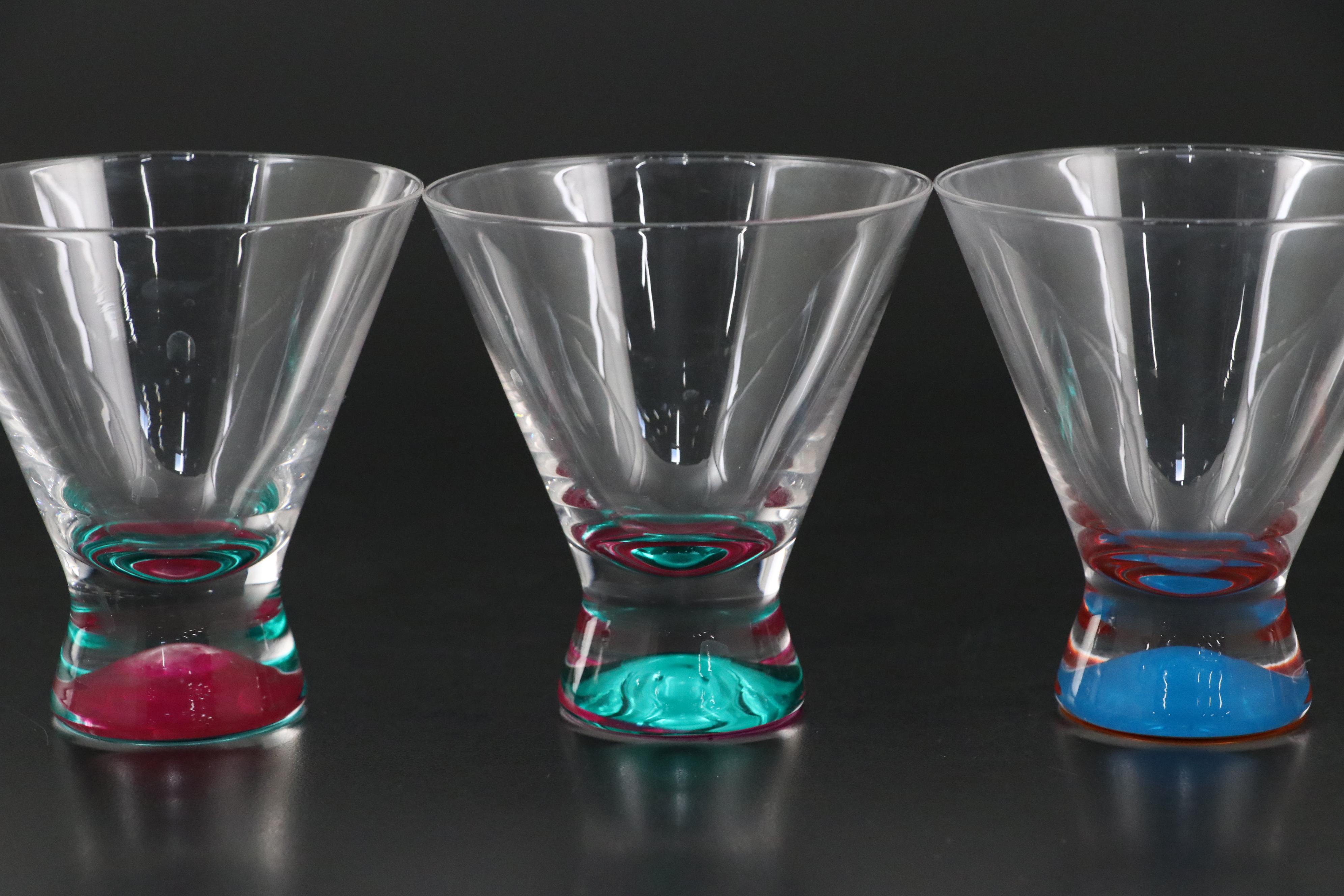 Dansk "Spectra" Glass Liquor Cocktail Glasses, 2003–2007