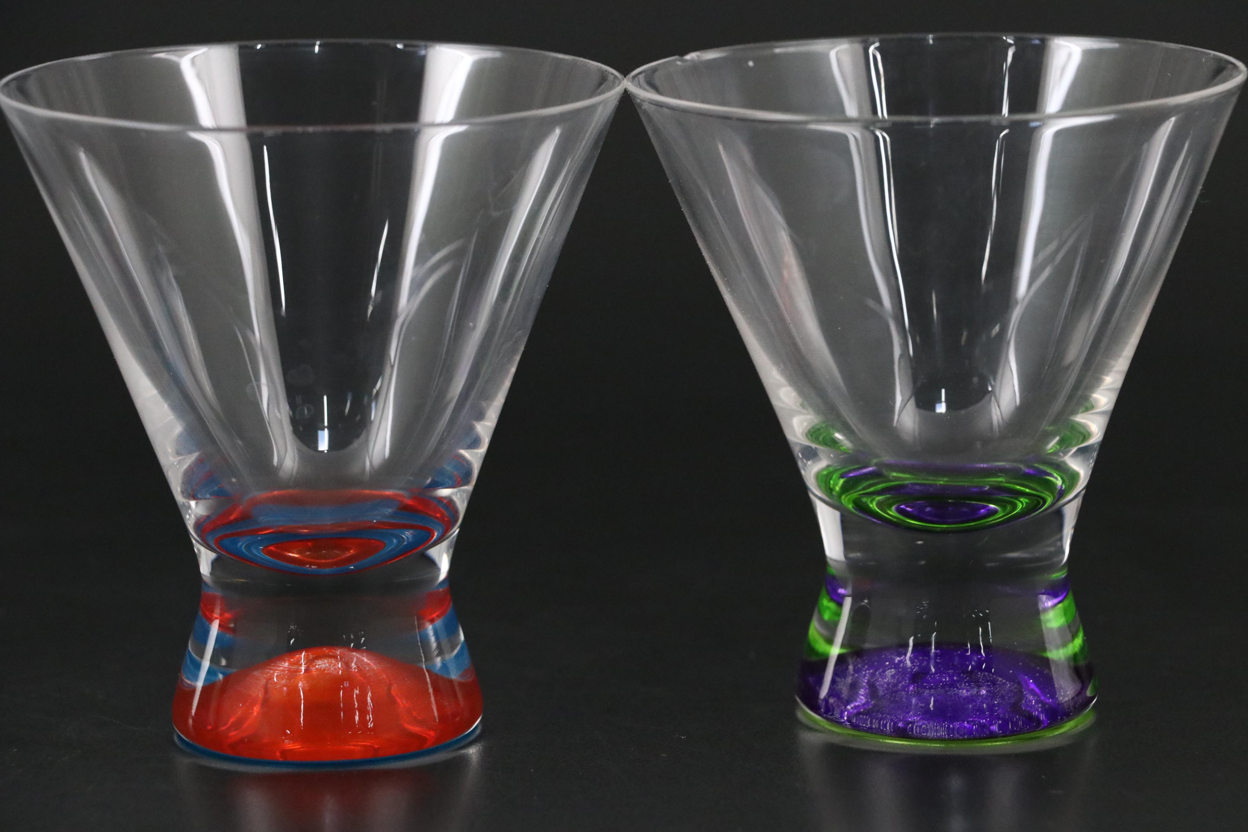 Dansk "Spectra" Glass Liquor Cocktail Glasses, 2003–2007