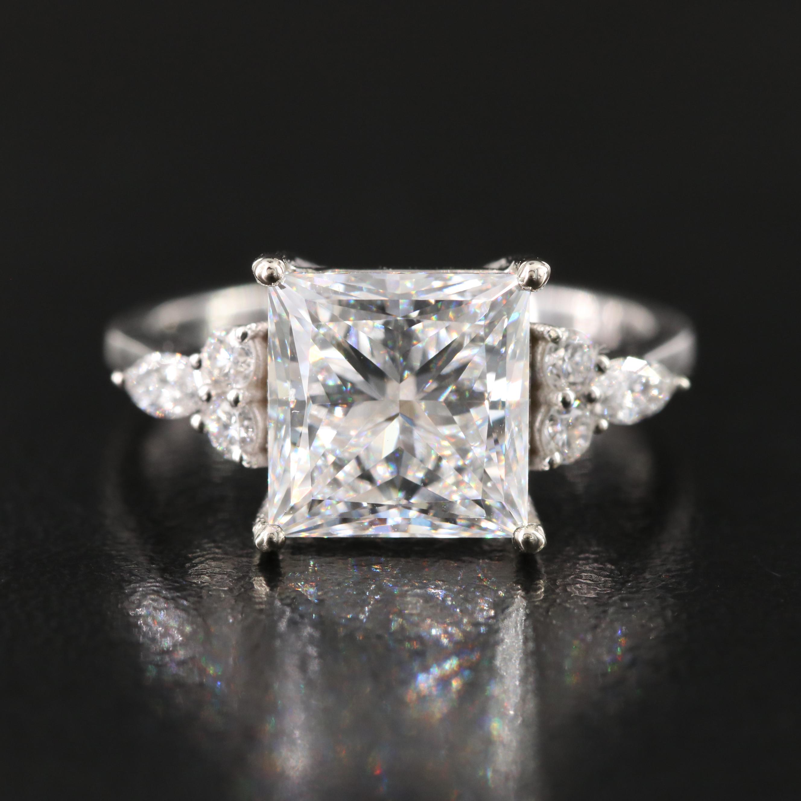 14K 4.18 CTW Lab Grown Diamond with IGI Report