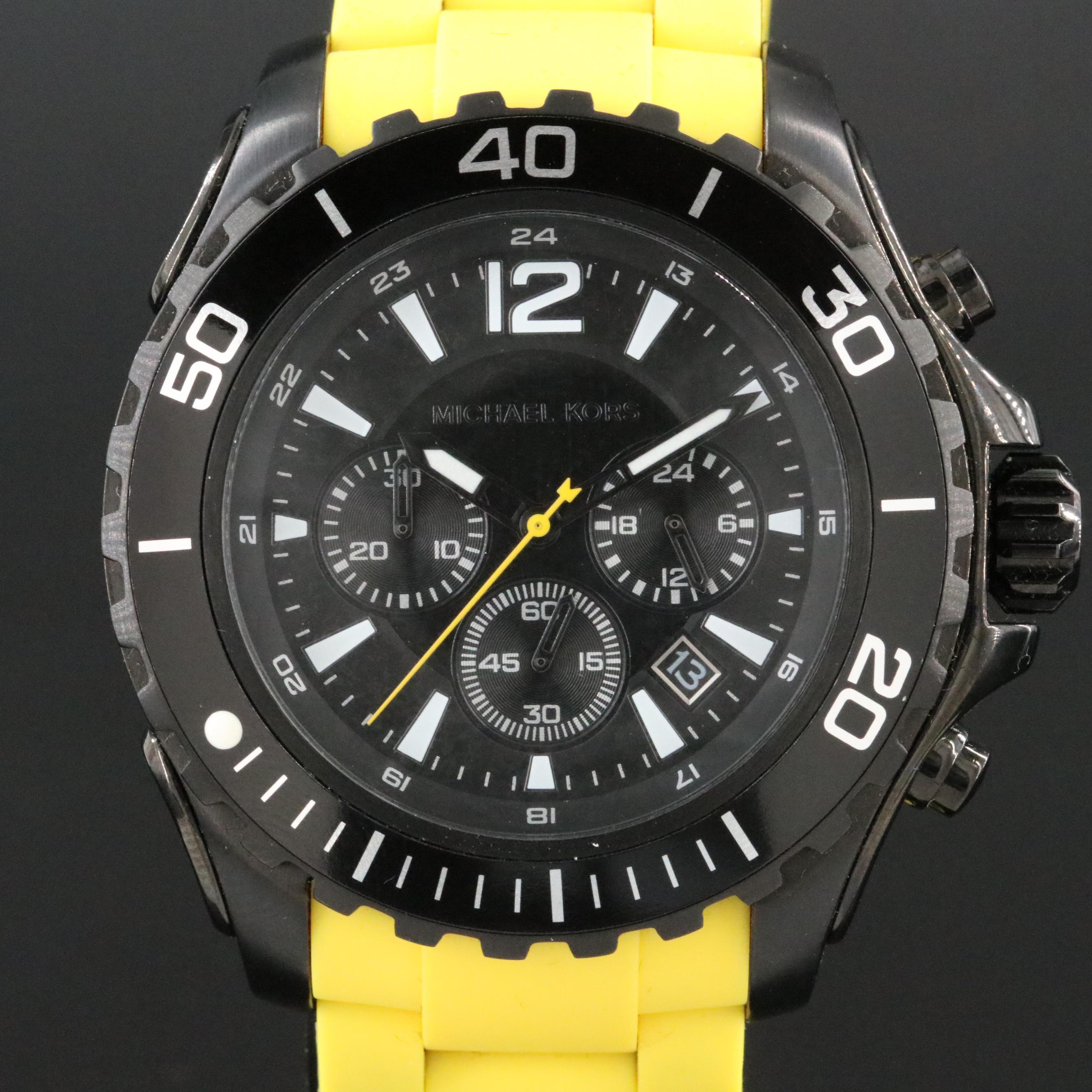 Michael Kors Chronograph MK8236 Black Steel Quartz Watch