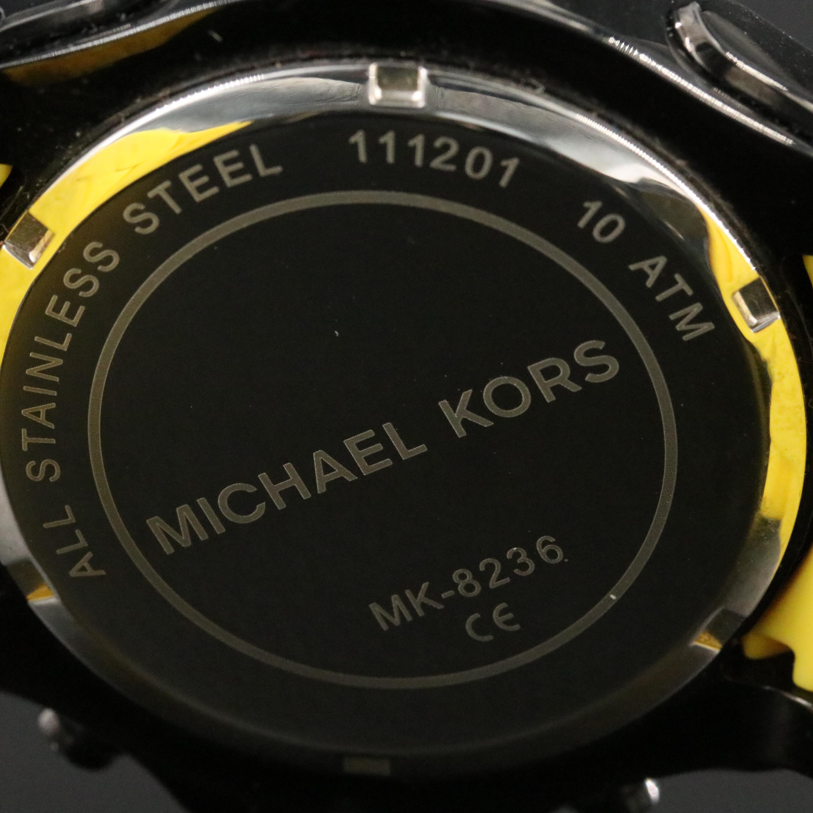 Michael Kors Chronograph MK8236 Black Steel Quartz Watch