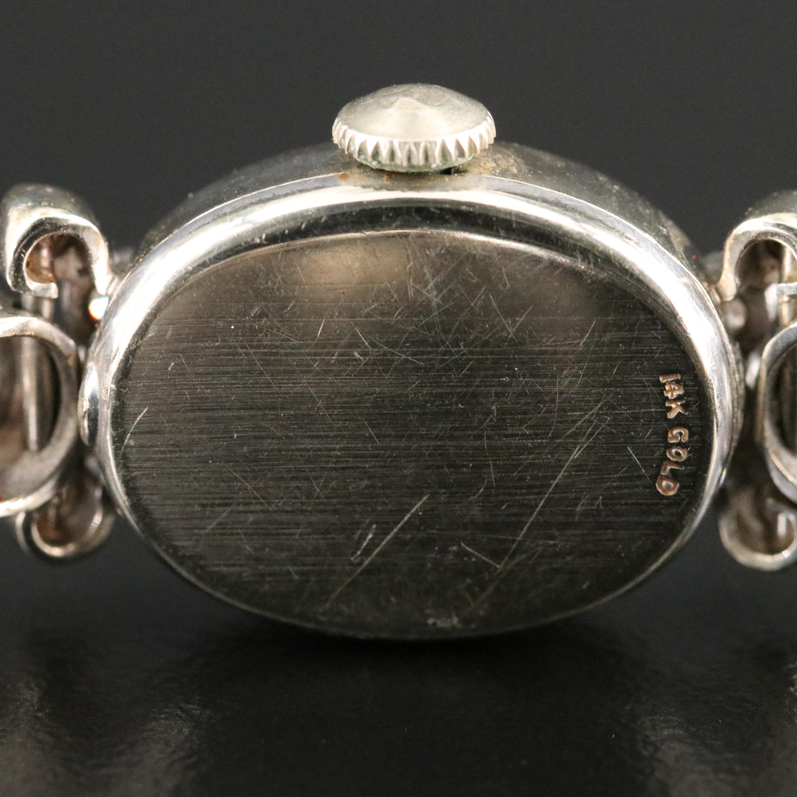 Vintage Hamilton 14K 1.00 CTW Diamond Set Manual Wind Cocktail Watch