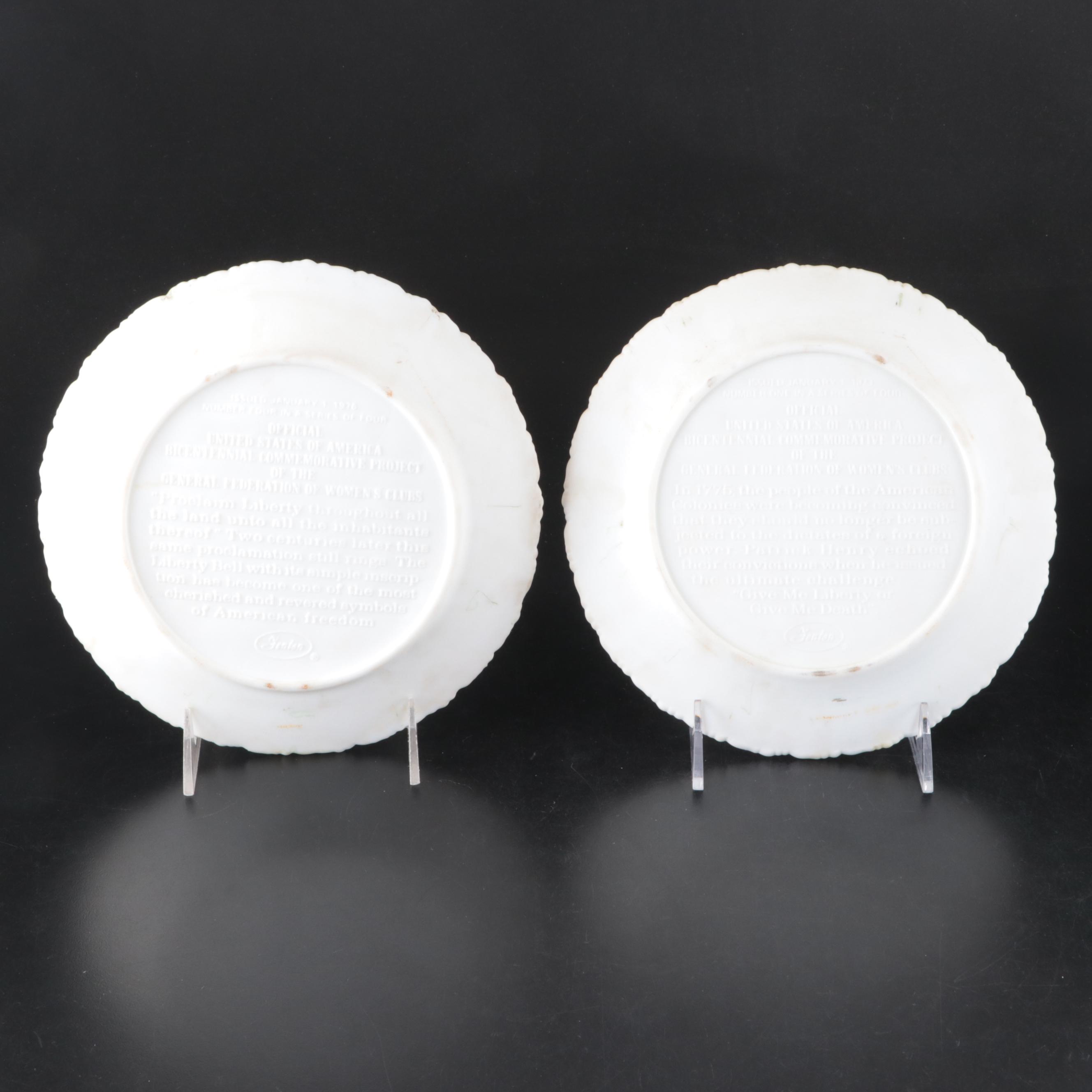 Fenton Art Glass Bicentennial Collector Plates