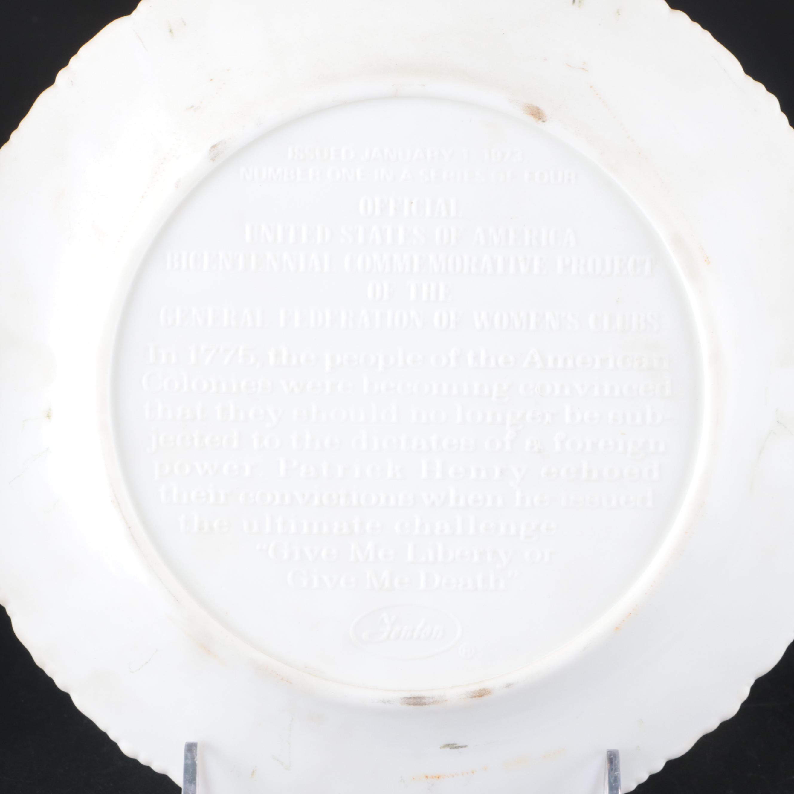 Fenton Art Glass Bicentennial Collector Plates