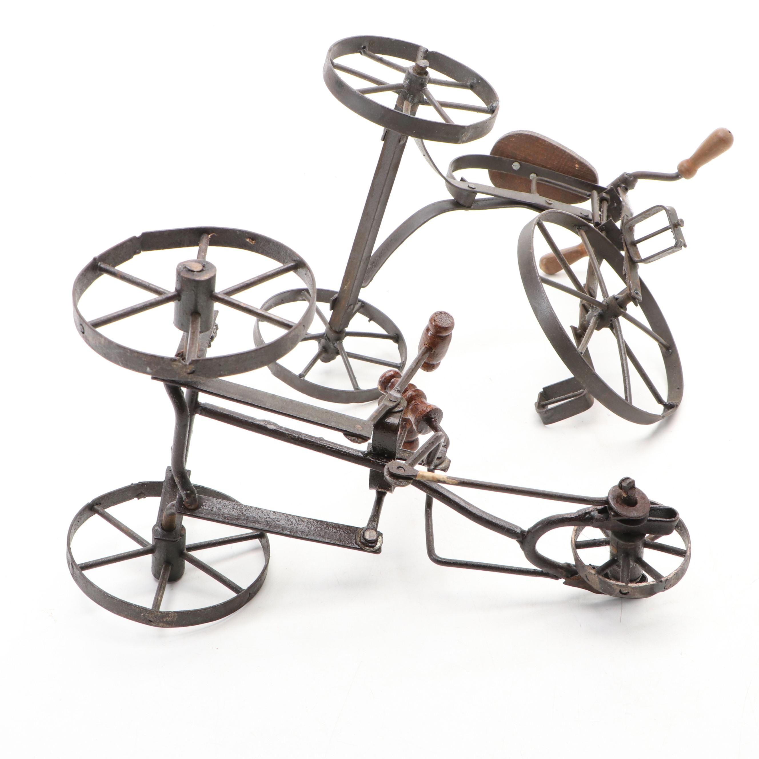 Vintage Toy Tricycle & Push Pedal Tricycle