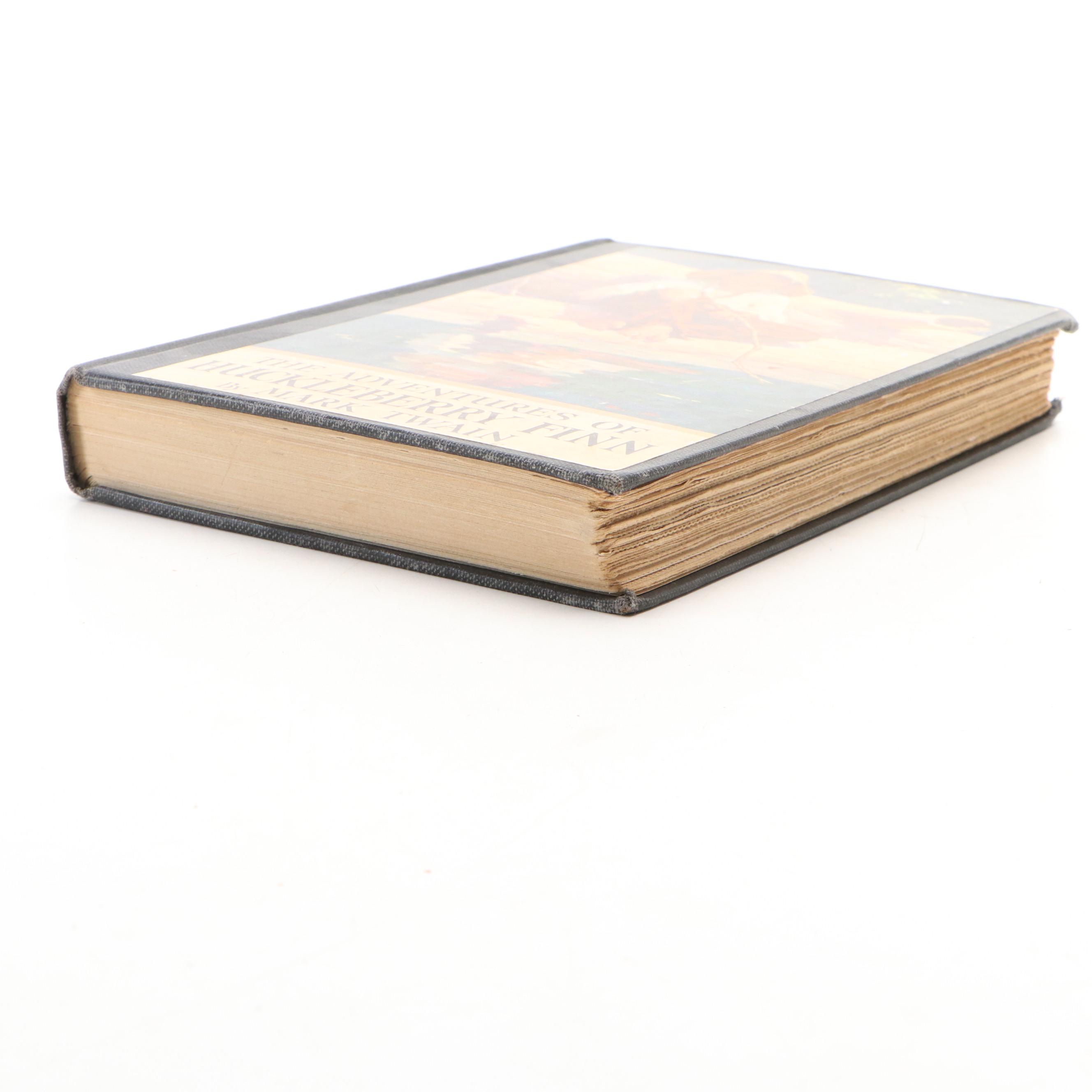 Worth Brehm Illustrated "The Adventures of Huckleberry Finn" by Mark Twain, 1945