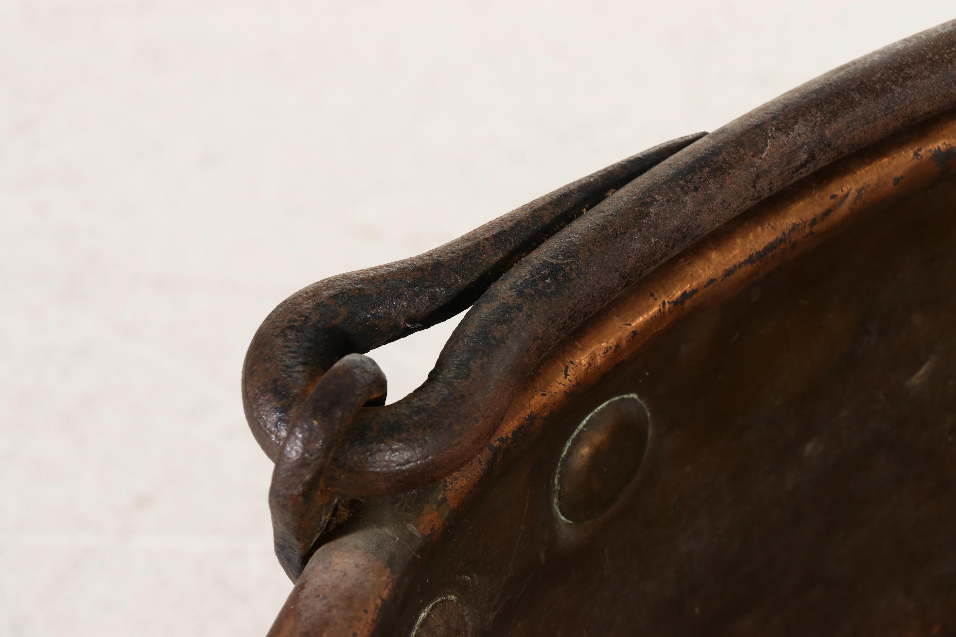 Copper Apple Butter Kettle with Wrought Iron Stand