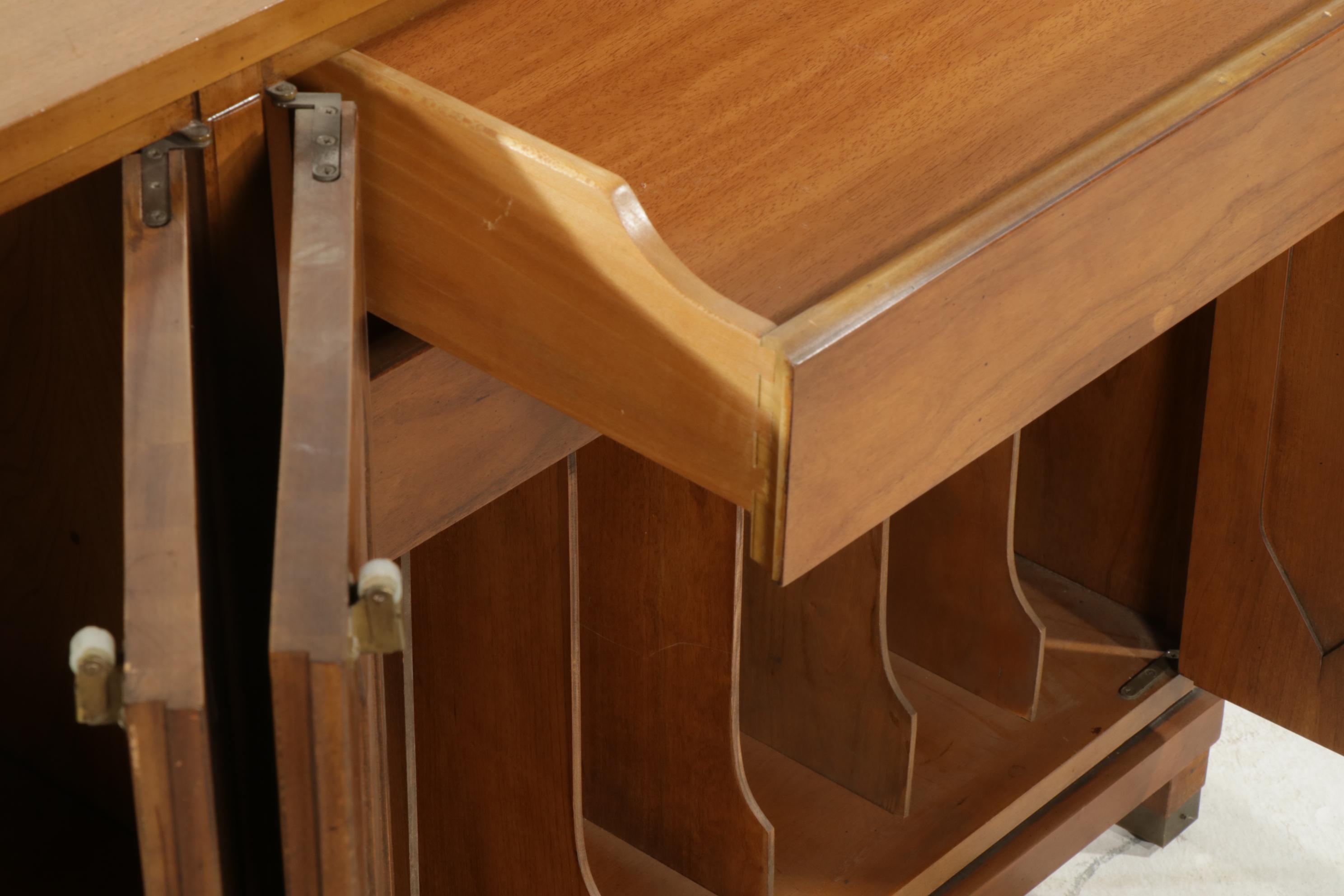 Mid Century Modern Permcraft Cherry Media Cabinet