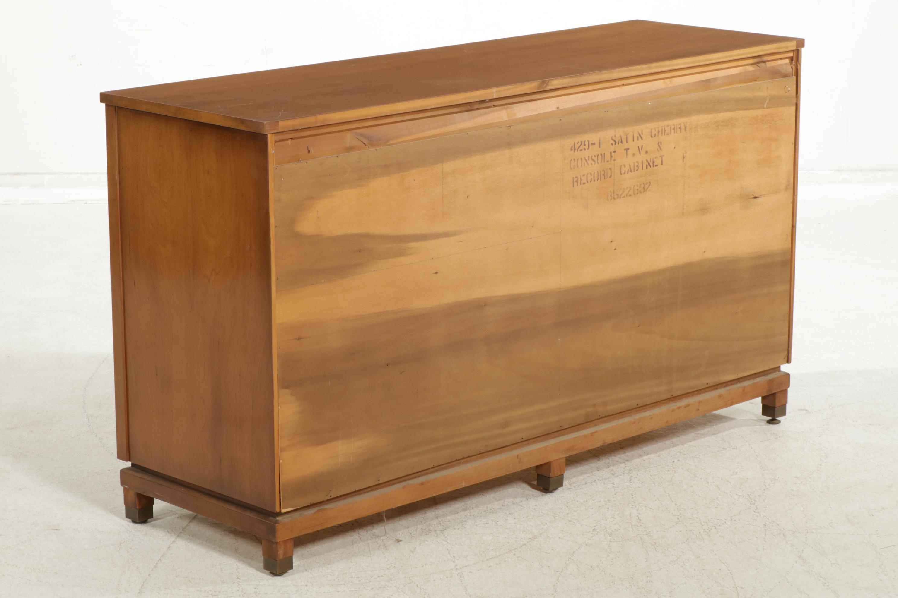 Mid Century Modern Permcraft Cherry Media Cabinet