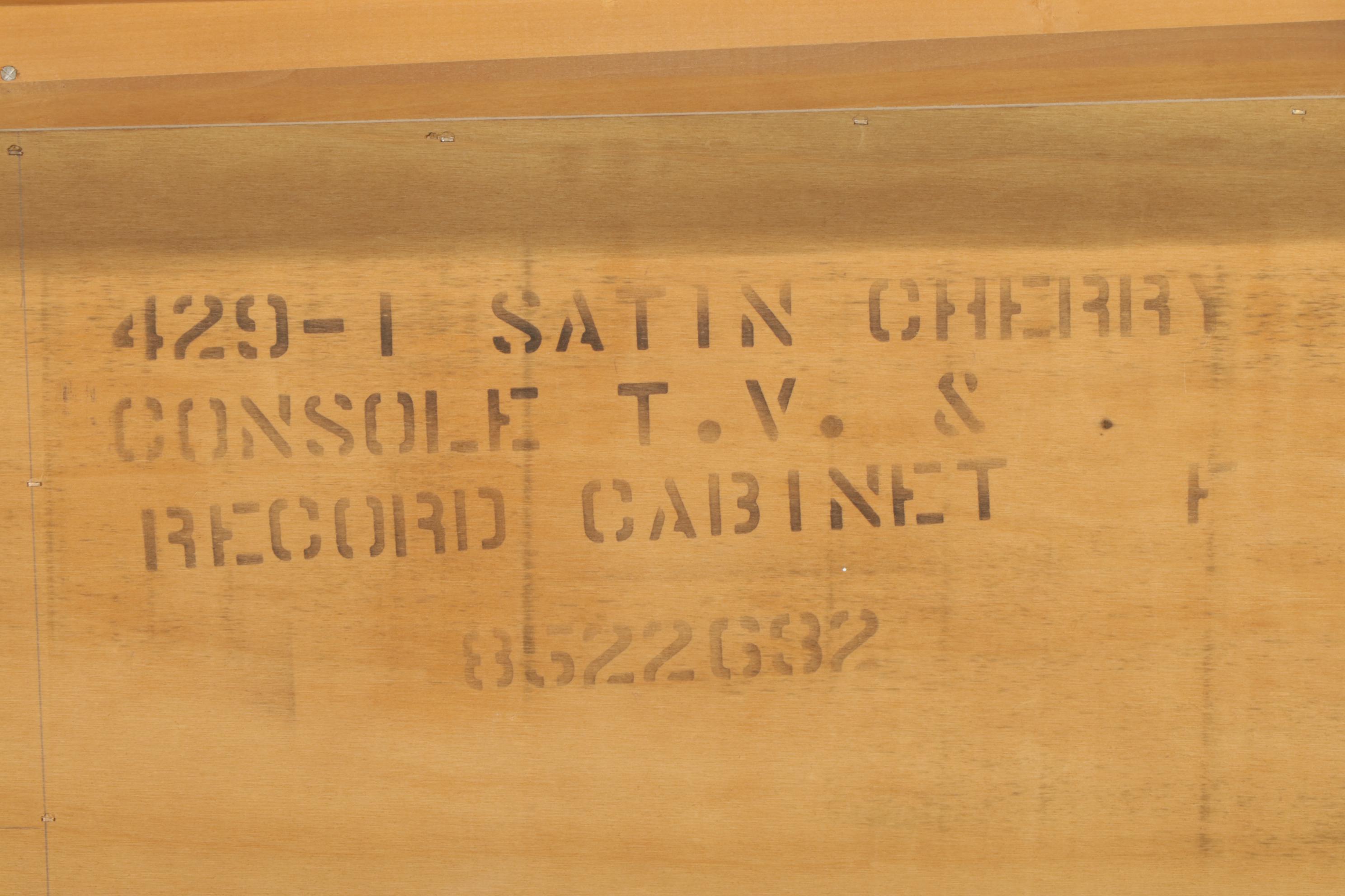 Mid Century Modern Permcraft Cherry Media Cabinet