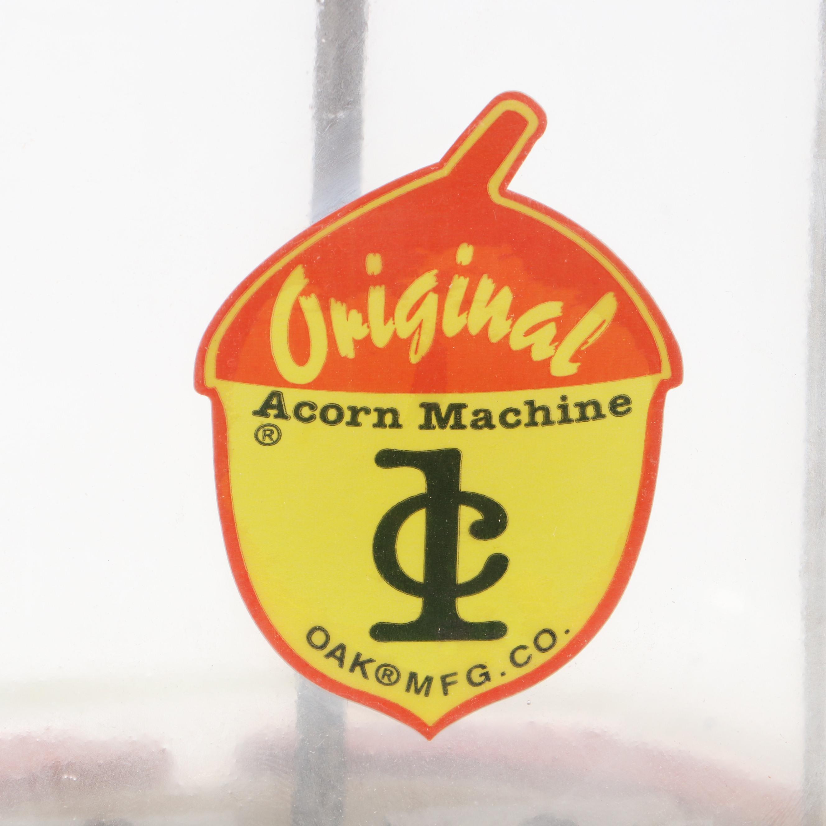 Oak Mfg. Co. "Acorn" Metal and Glass Gumball Machine