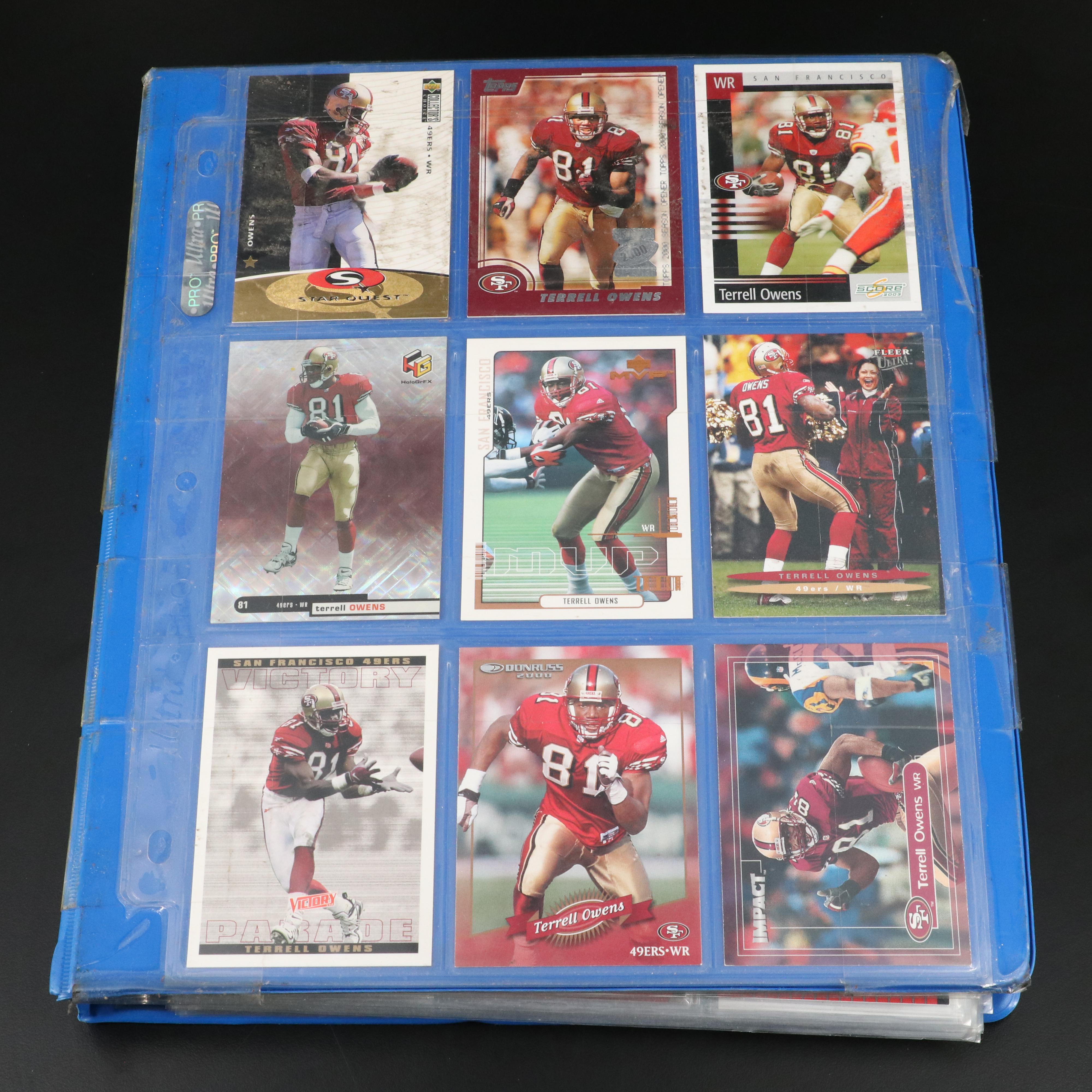 Terrell Owens Football Card Collection Featuring Rookie, Refractors, and More