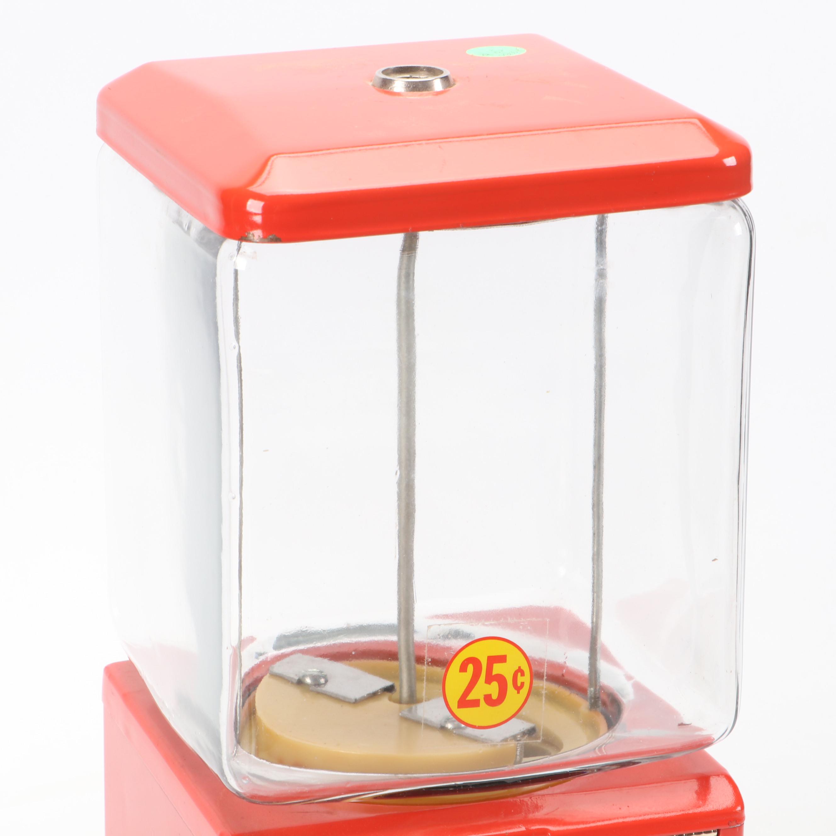 Northwestern Metal and Glass Gumball Machine, Mid to Late 20th Century