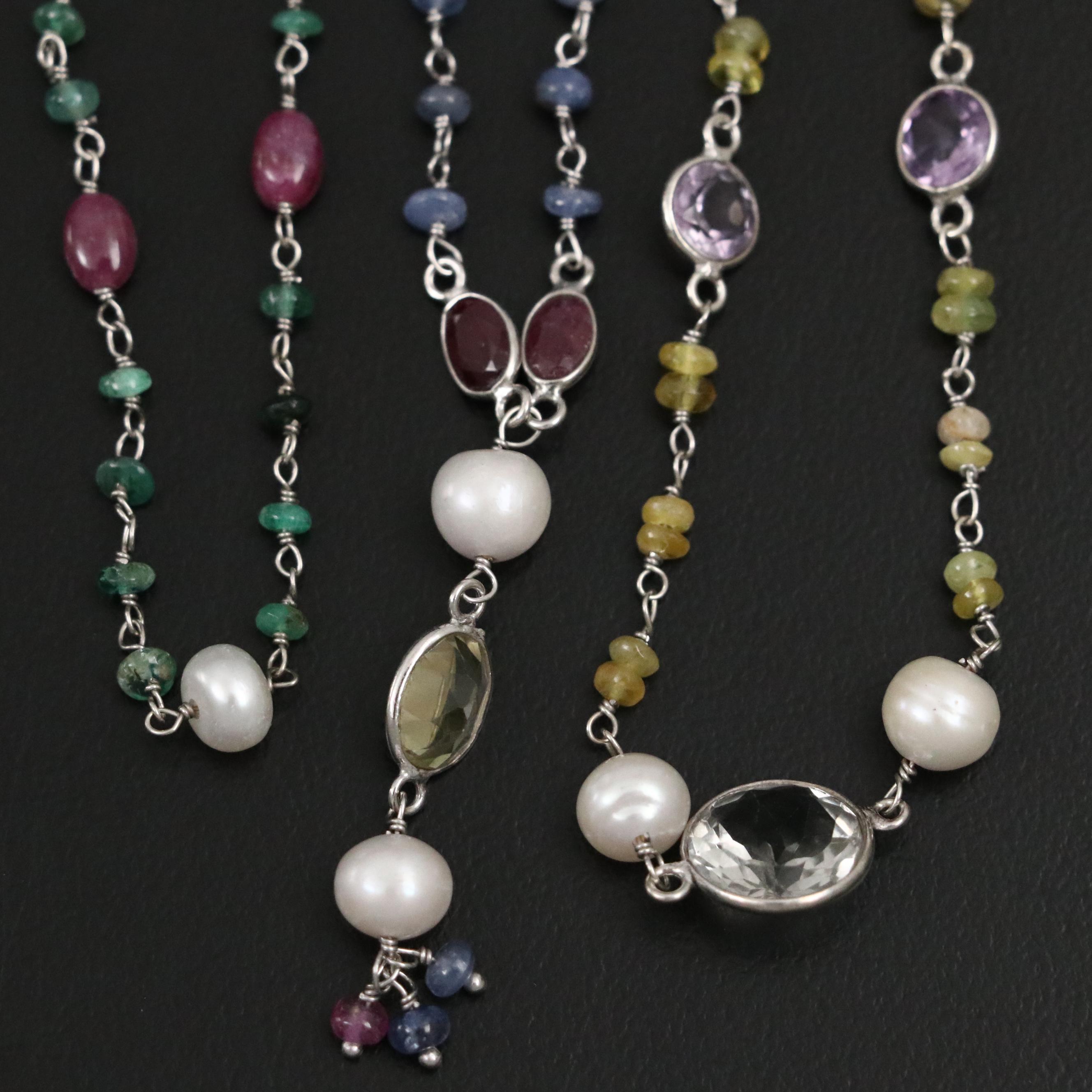 17 Assorted Sterling Silver Bracelets, Earrings, Necklaces, Pendants, and Rings